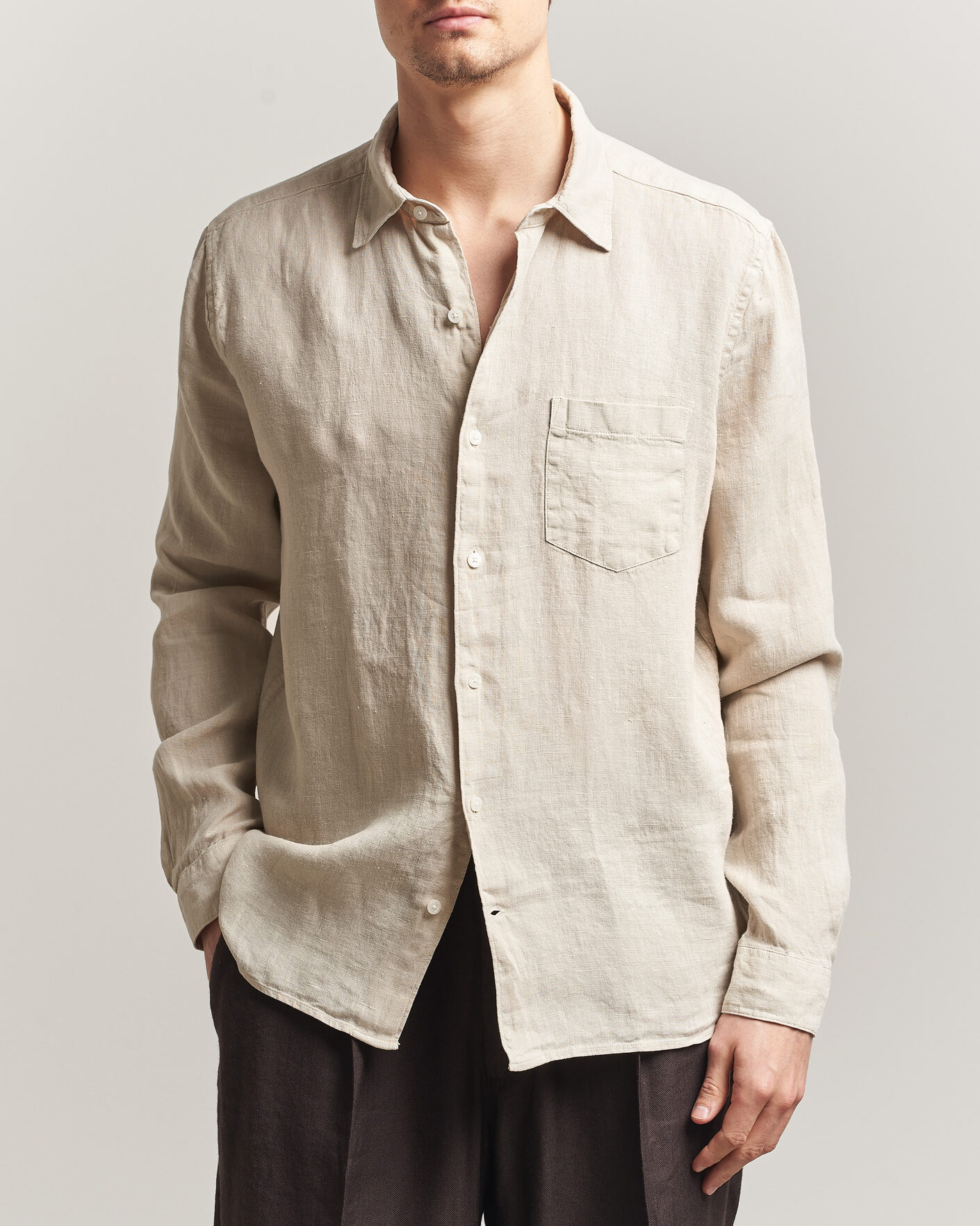Hombres | Camisas | A Day's March | Daintree Linen Shirt Moonstruck