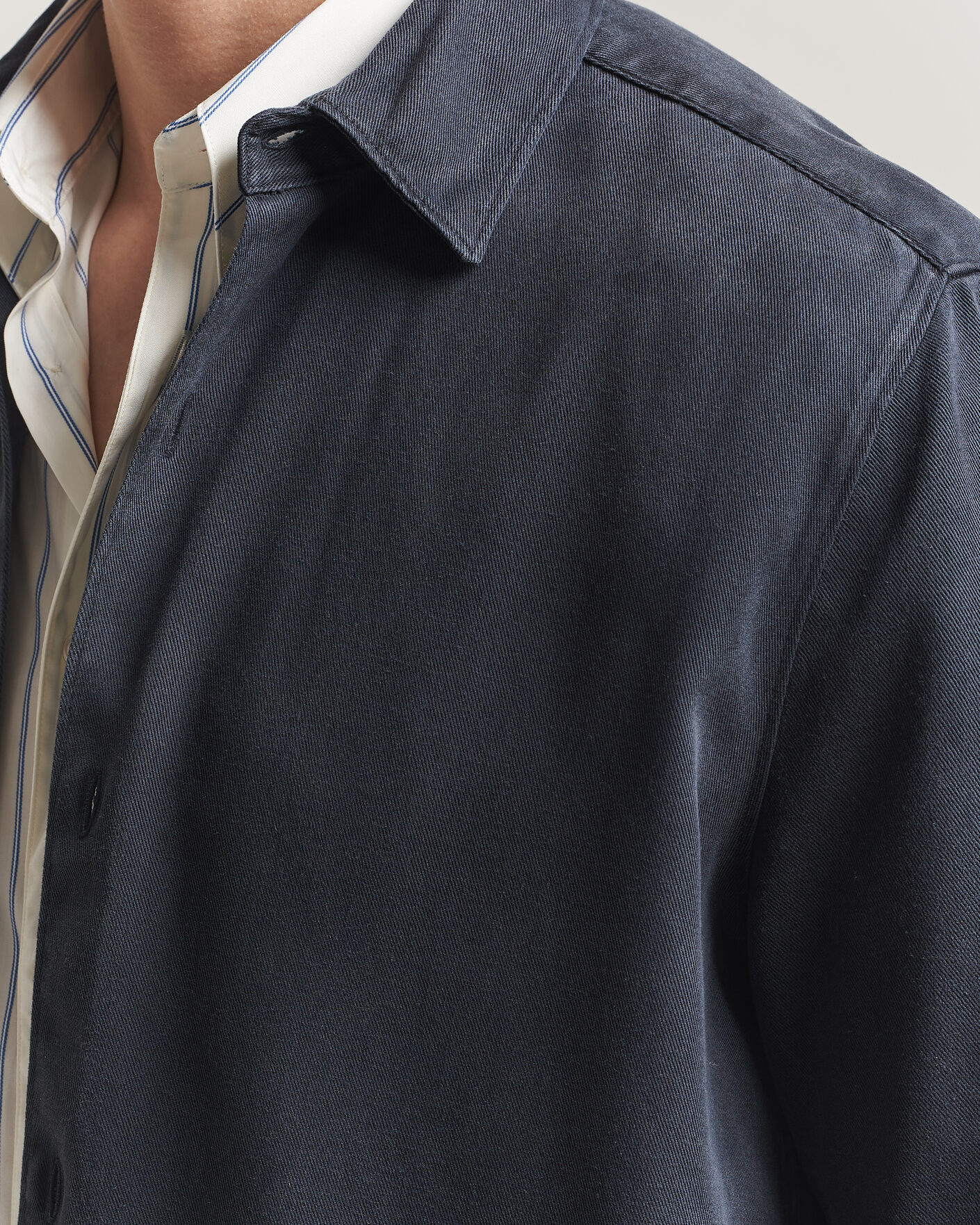 Hombres | Camisas | A Day's March | Clean Cut Lyocell Shirt Navy