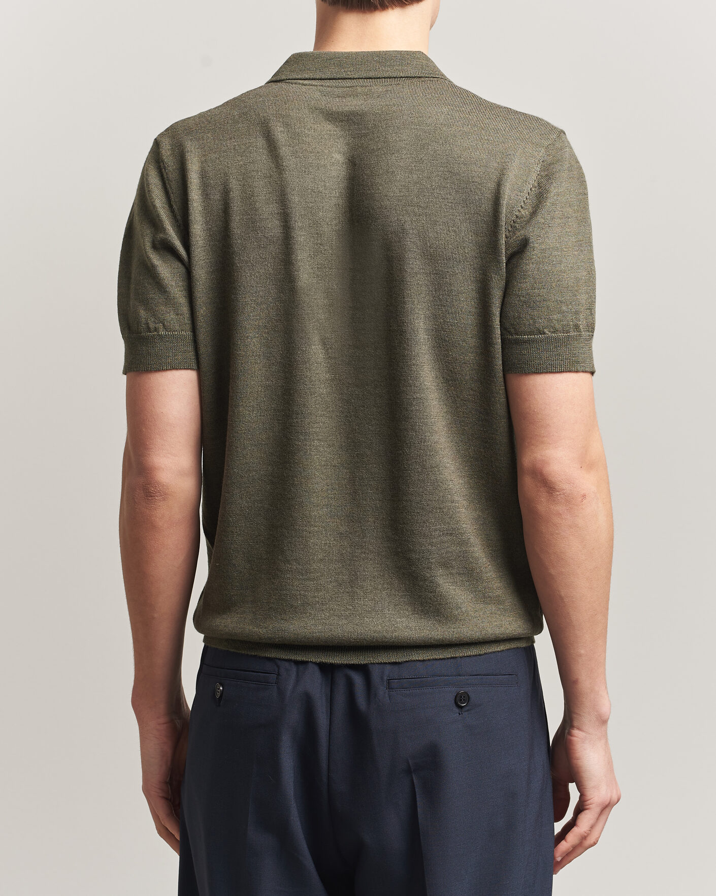 Hombres | Polos | A Day's March | Rosehall Knitted Polo Forrest Green