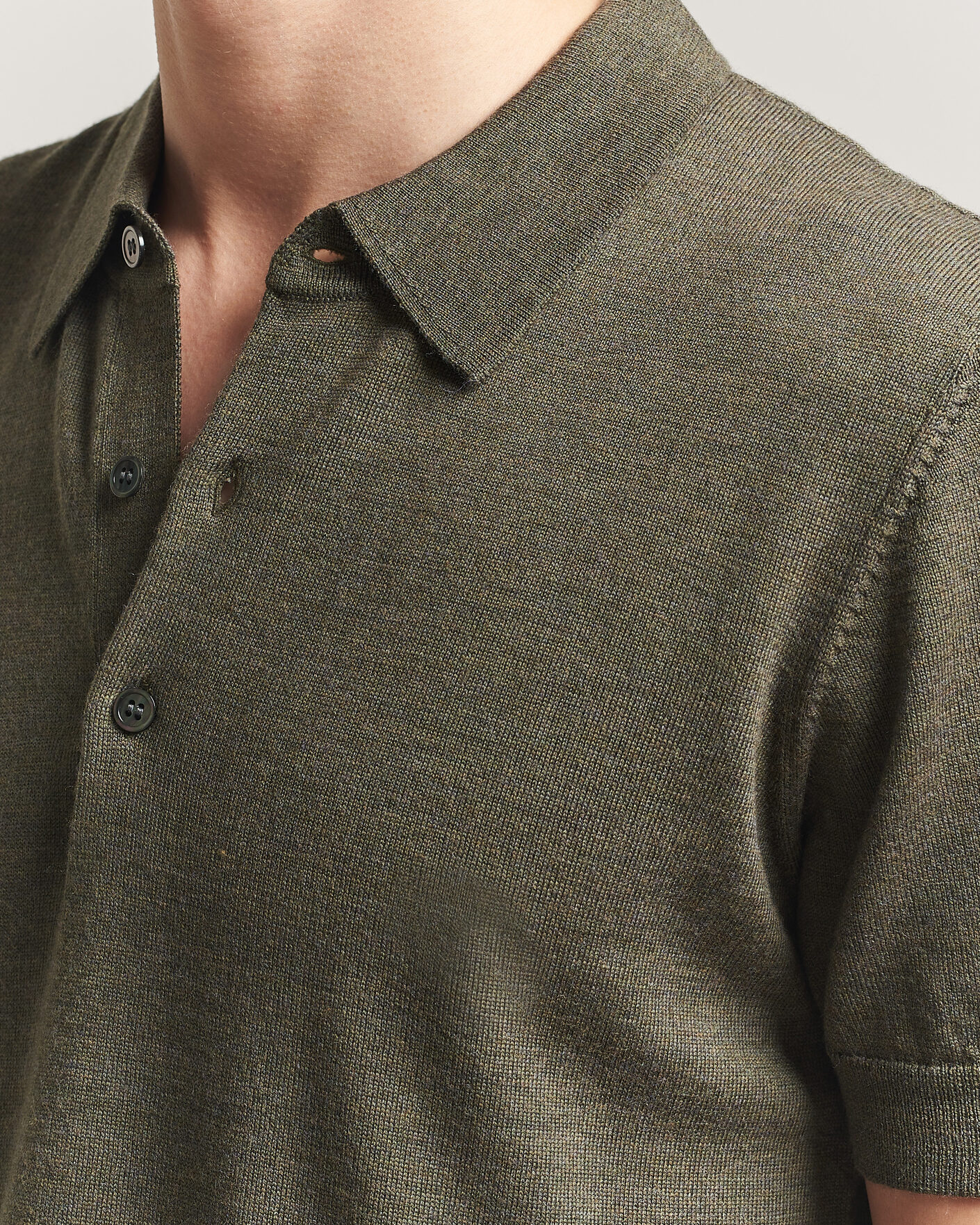 Hombres | Polos | A Day's March | Rosehall Knitted Polo Forrest Green