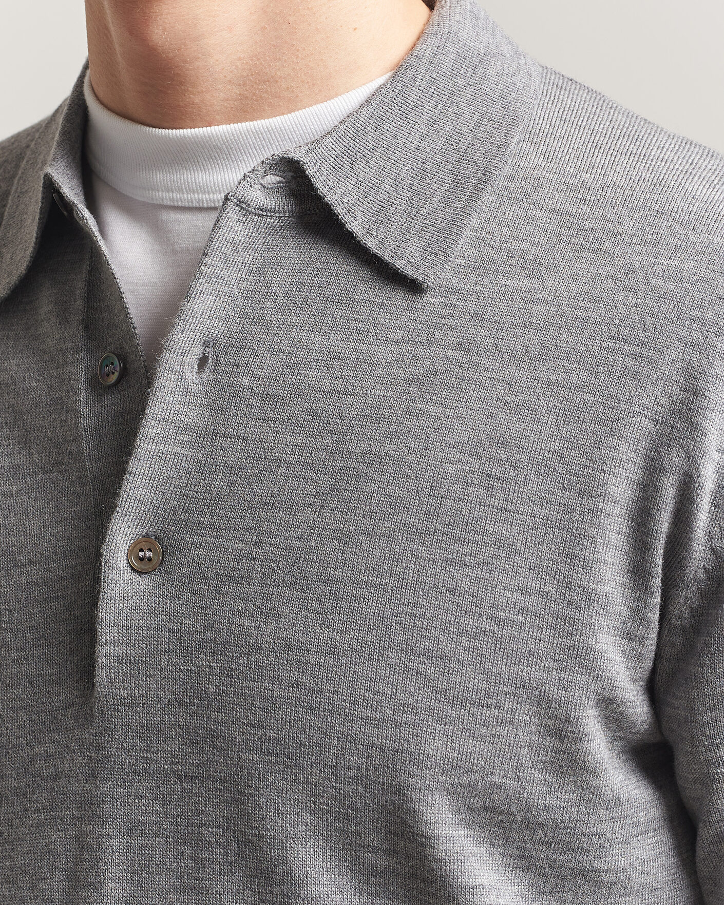Hombres | Jerséis y prendas de punto | A Day's March | Ambroz Merino Polo Grey Melange