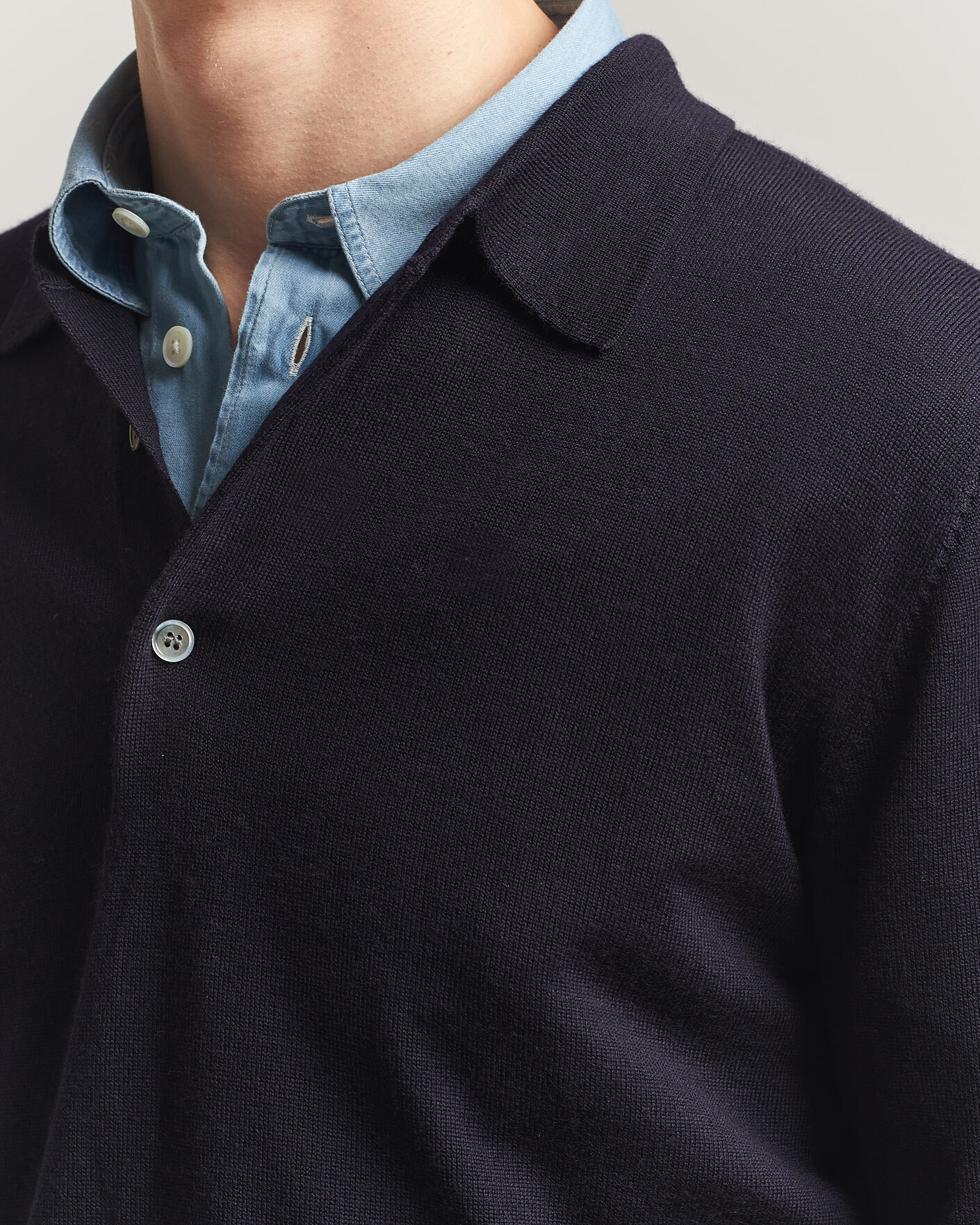 Hombres | Jerséis y prendas de punto | A Day's March | Ambroz Merino Polo Navy