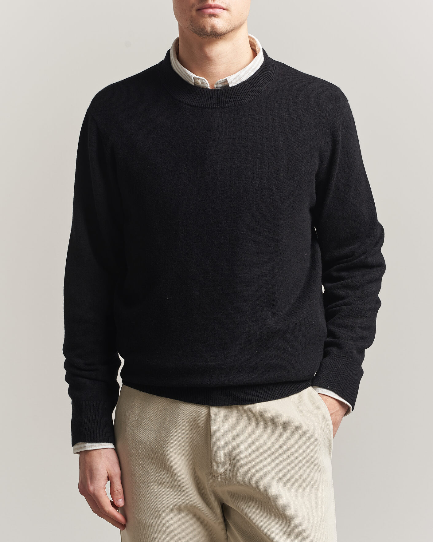 Hombres | Jerséis y prendas de punto | A Day's March | Marlow Cashmere Blend Sweater Black