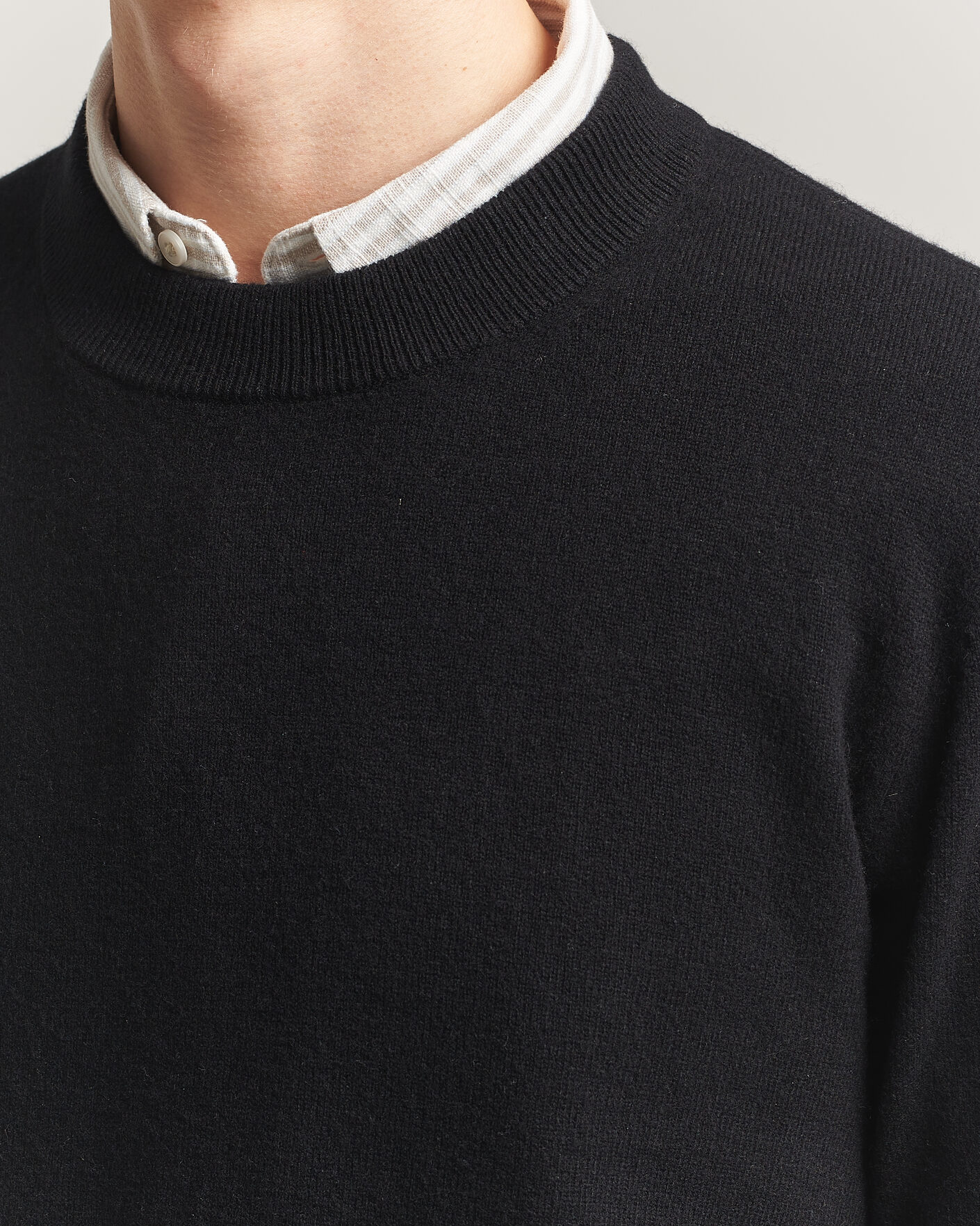 Hombres | Jerséis y prendas de punto | A Day's March | Marlow Cashmere Blend Sweater Black
