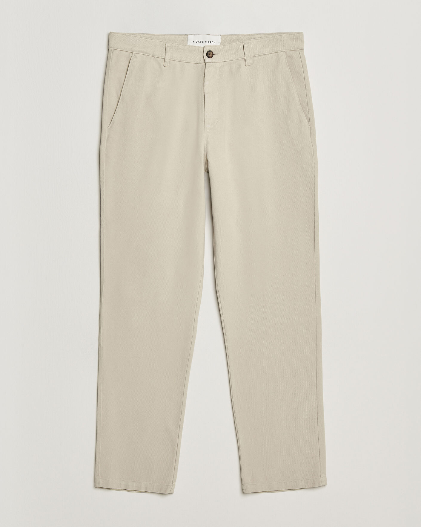 Hombres | Pantalones | A Day's March | Miller Cotton Lyocell Trousers Light Khaki