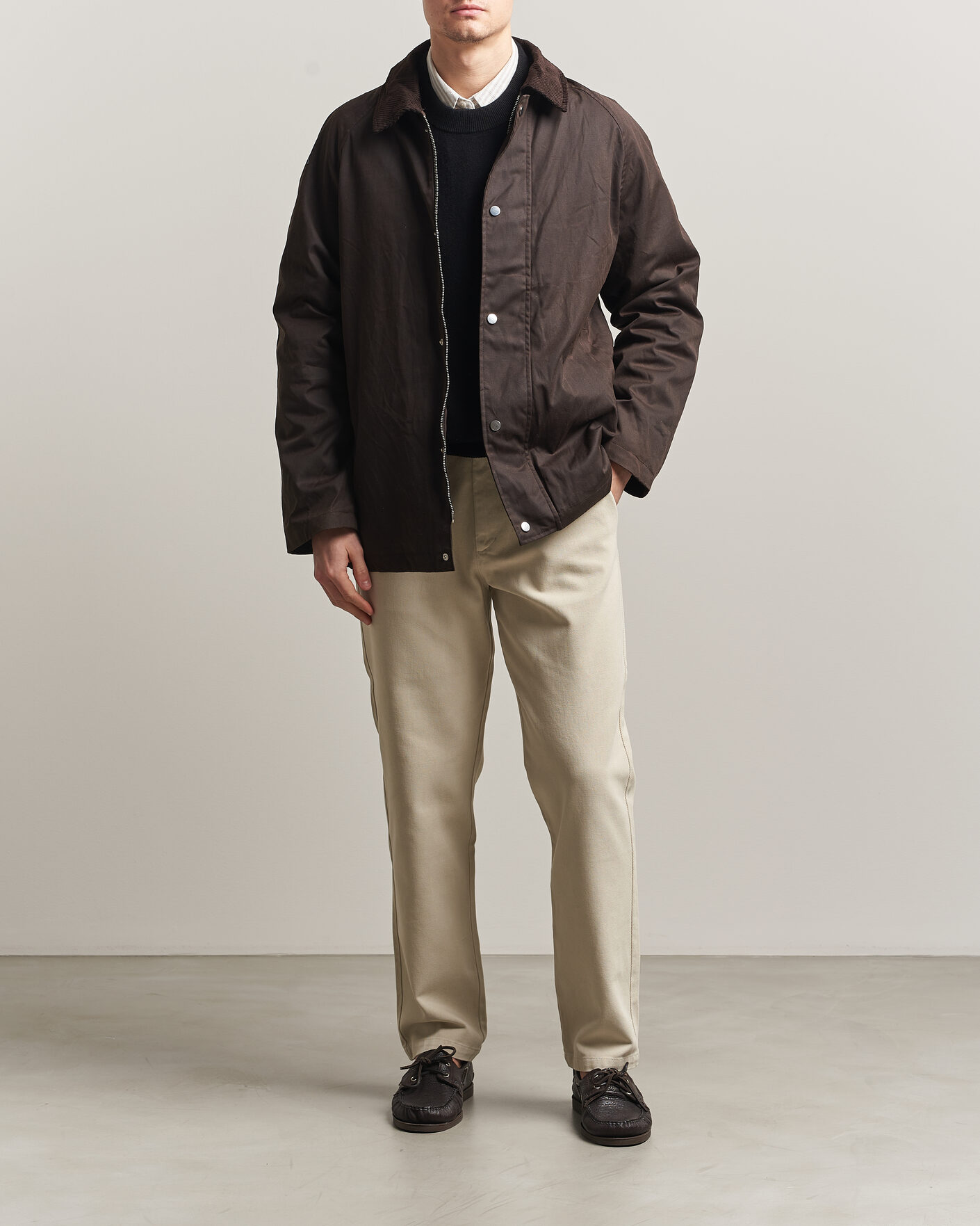 Hombres | Pantalones | A Day's March | Miller Cotton Lyocell Trousers Light Khaki