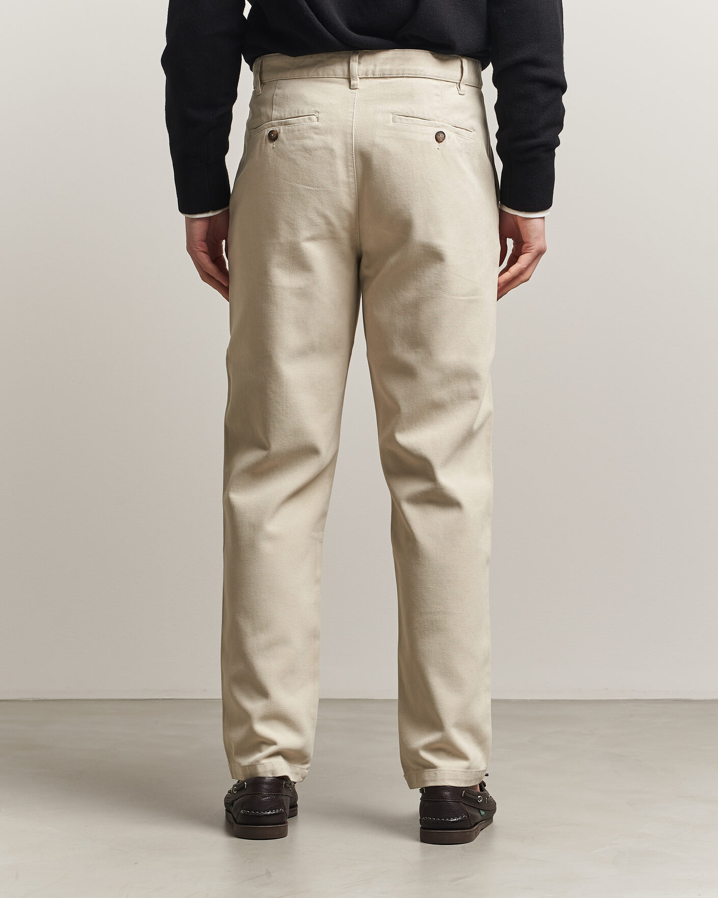 Hombres | Pantalones | A Day's March | Miller Cotton Lyocell Trousers Light Khaki