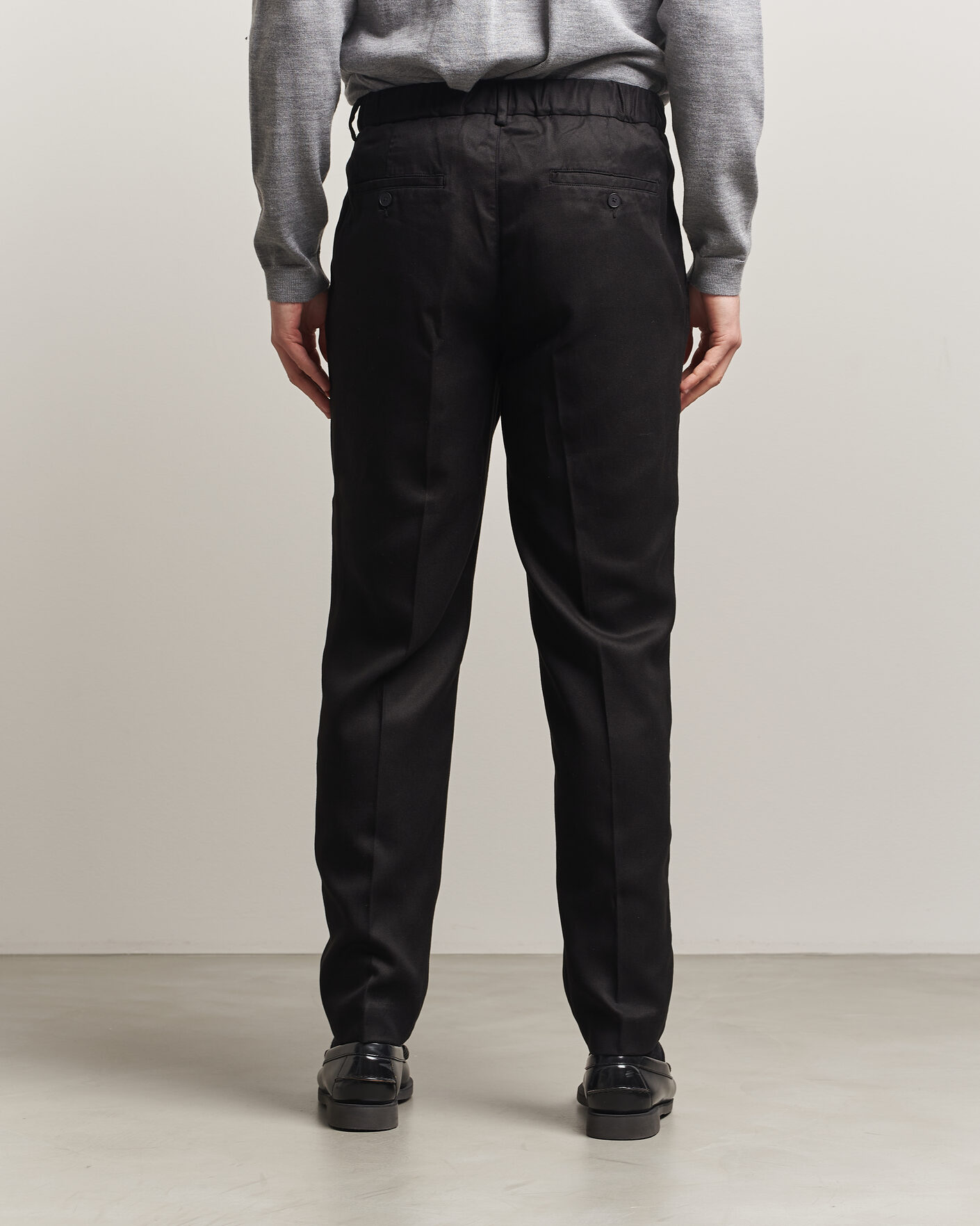 Hombres | Pantalones | A Day's March | Smart Lyocell Trousers Black