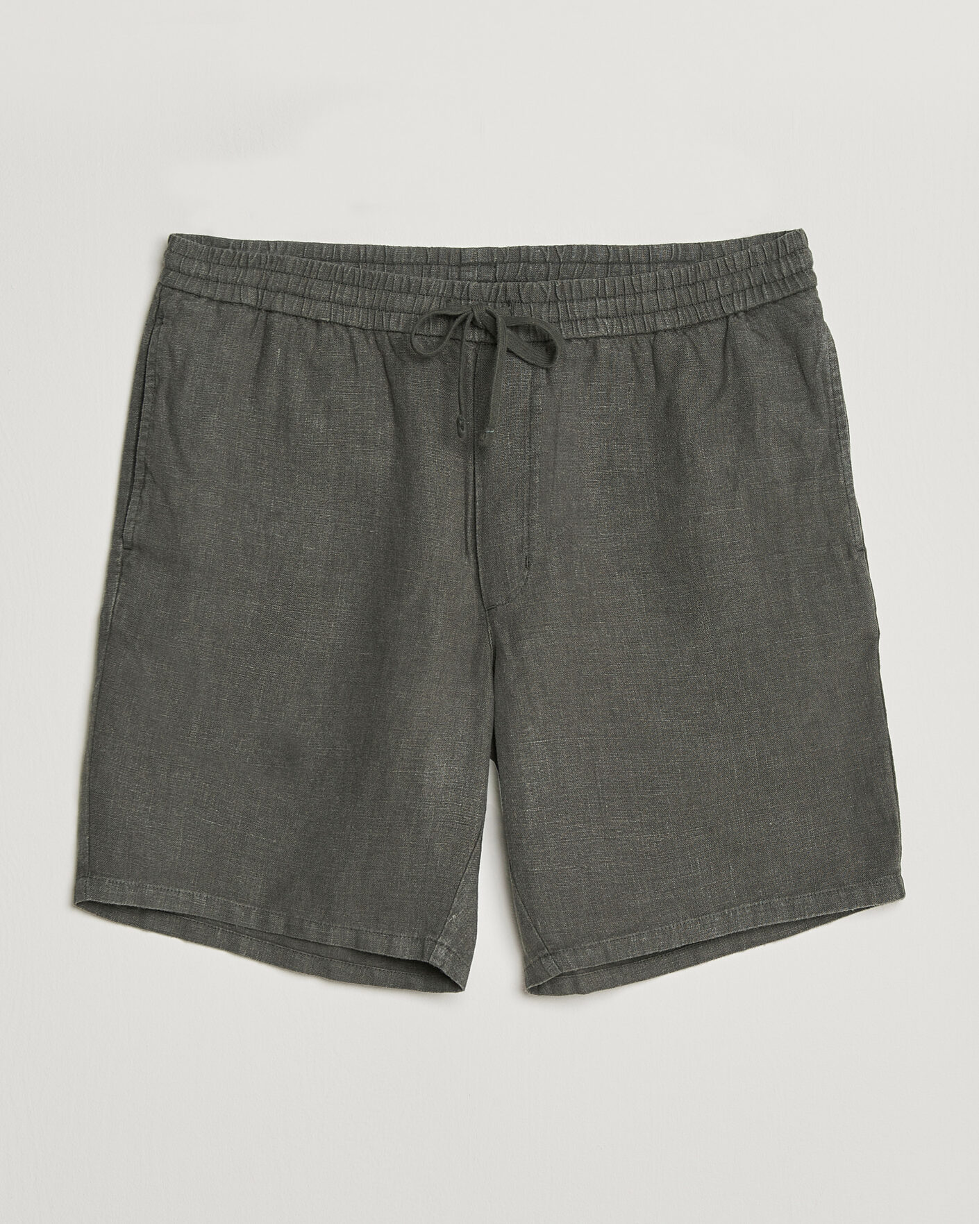 Hombres | Pantalones cortos | A Day's March | Ipu Linen Drawstring Shorts Olive