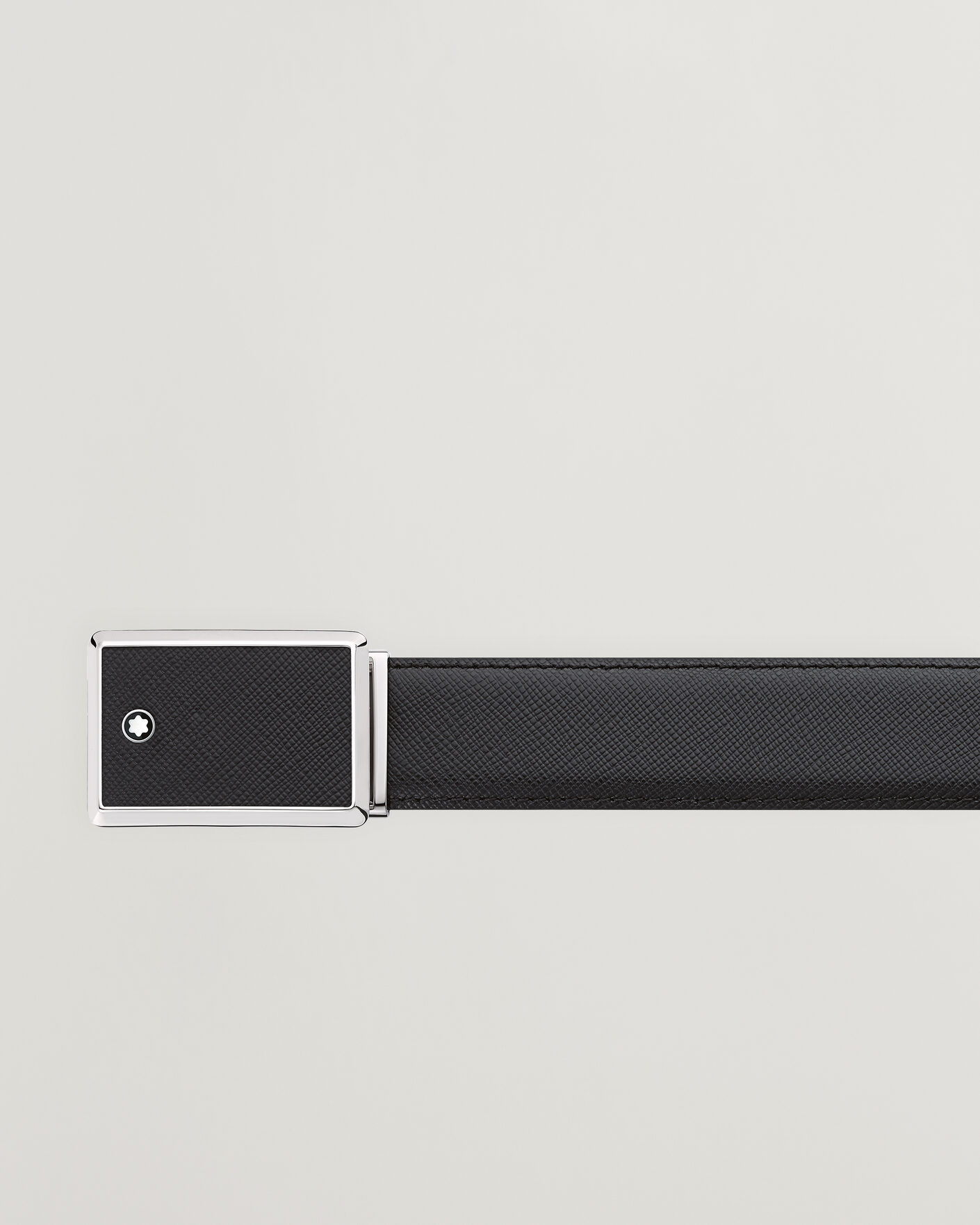 Hombres | Cinturones | Montblanc | Marquetry Plate 30mm Leather Belt Black