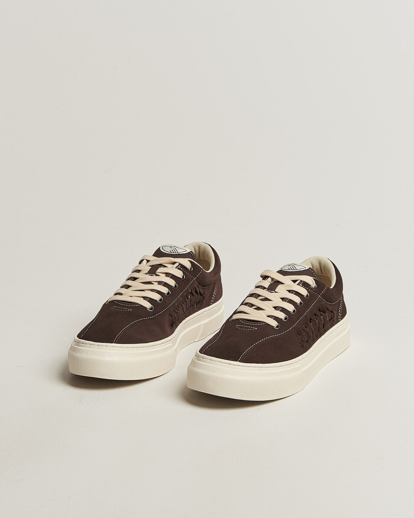 Hombres | Zapatillas | Stepney Workers Club | Dellow 02 Woven Suede Sneaker Dark Brown