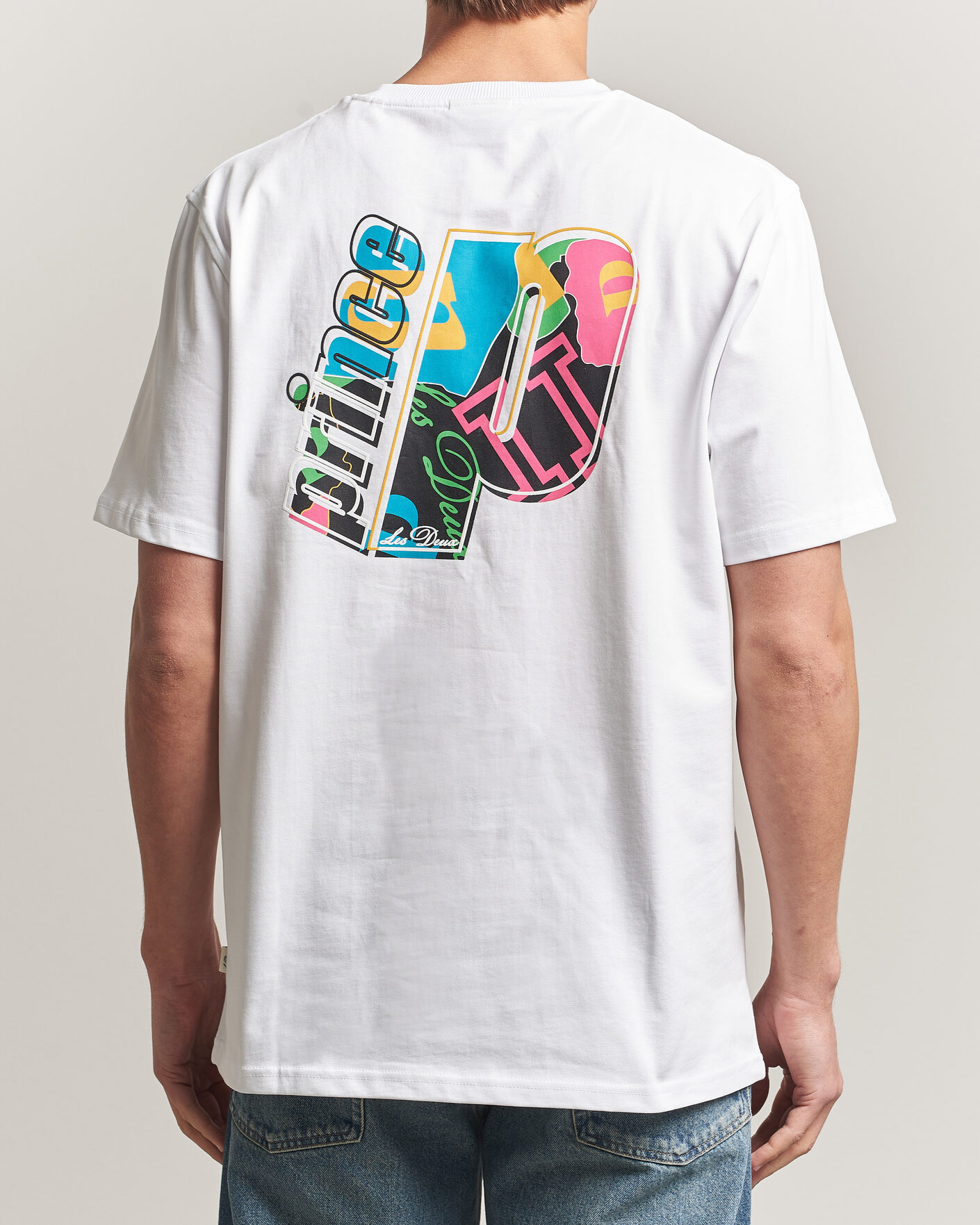 Hombres | Camisetas | LES DEUX | Prince P T-Shirt White