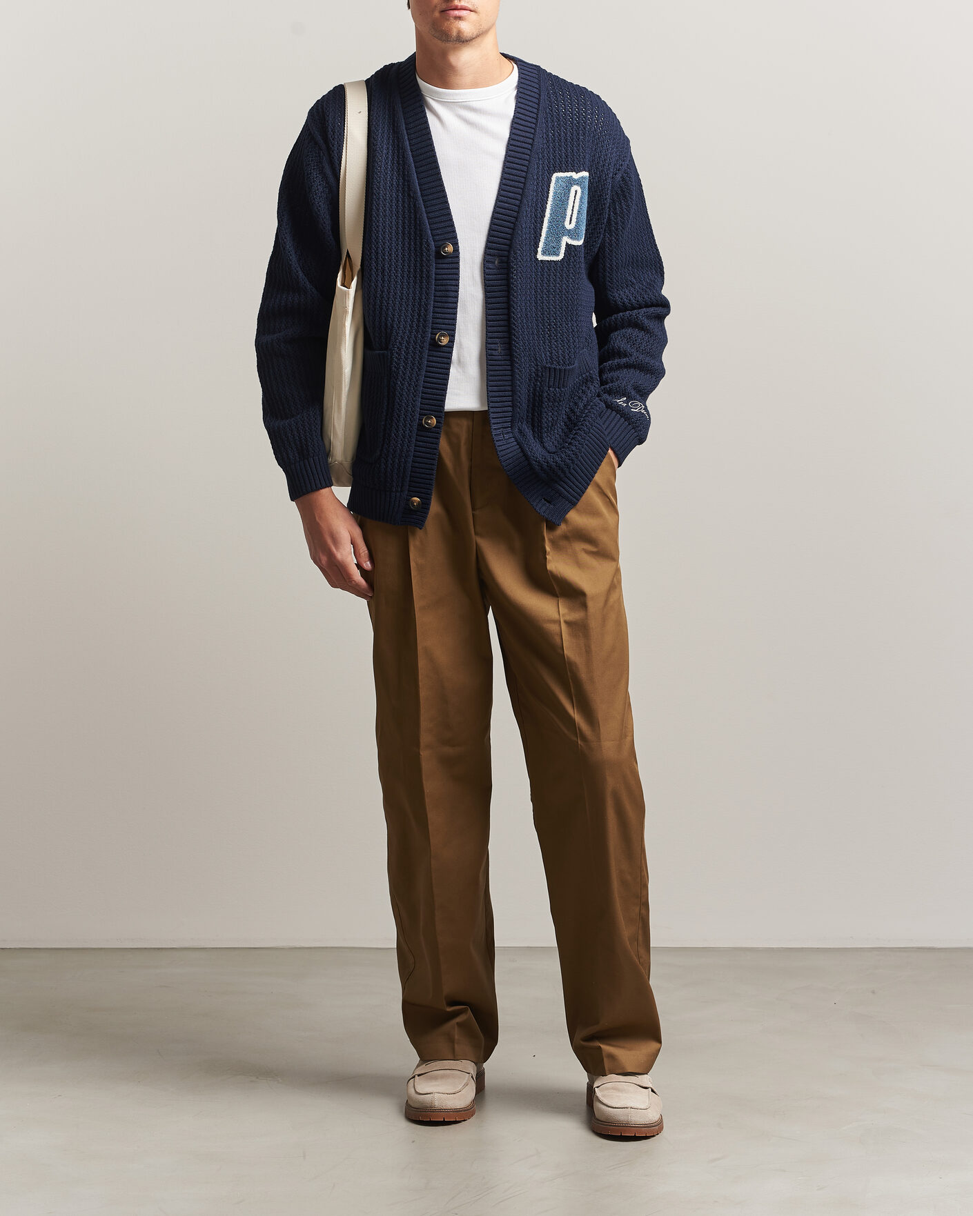 Hombres | Jerséis y prendas de punto | LES DEUX | Prince Lace Knitted Cardigan Dark Navy