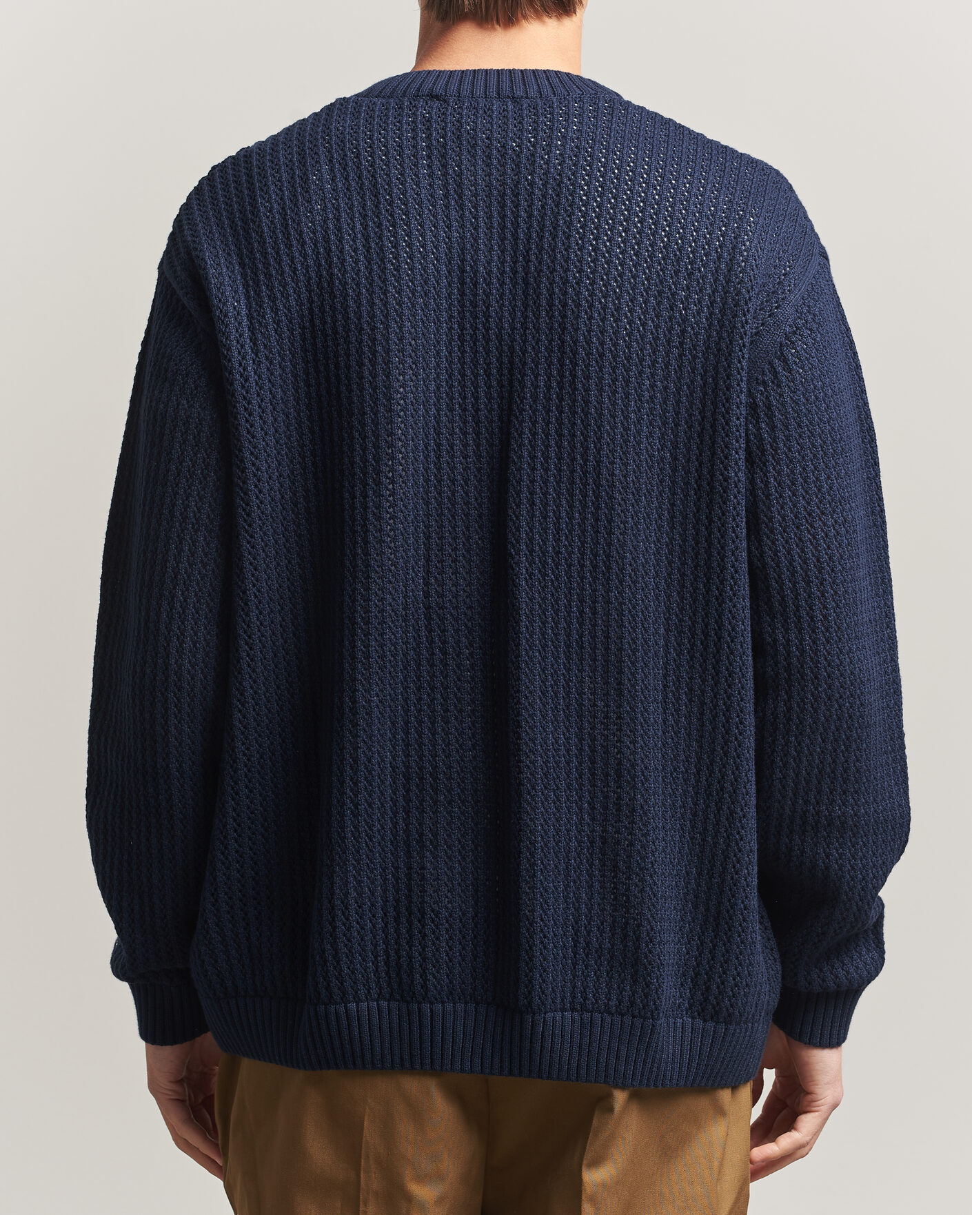 Hombres | Jerséis y prendas de punto | LES DEUX | Prince Lace Knitted Cardigan Dark Navy