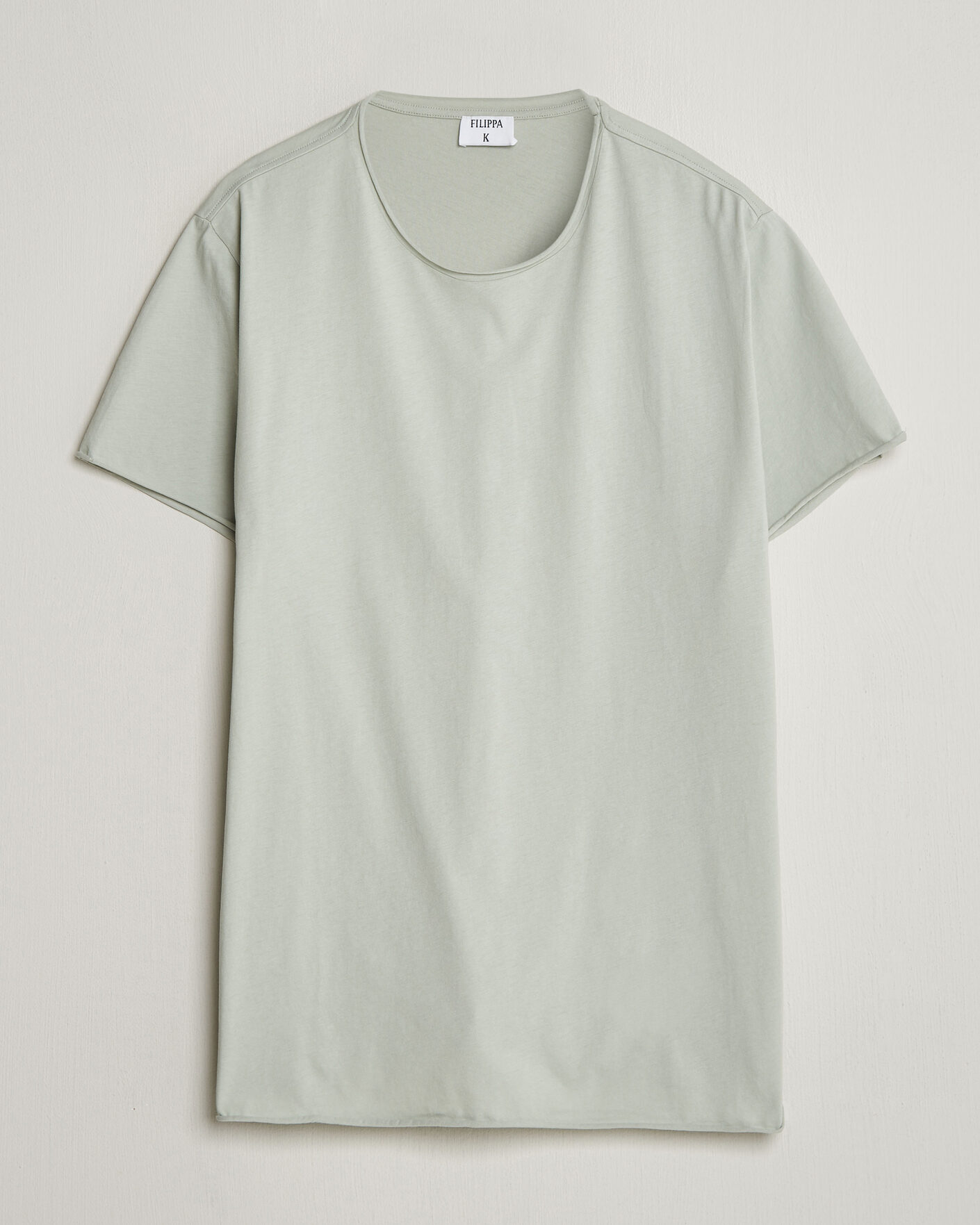 Hombres | Camisetas | Filippa K | Roll Neck Crew Neck T-Shirt Silver Grey