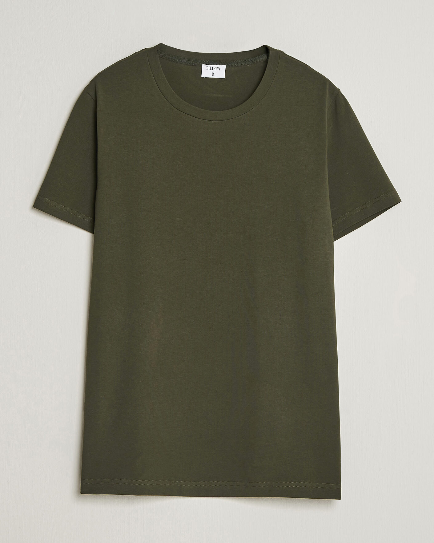 Hombres | Camisetas | Filippa K | Soft Lycra T-Shirt Midnight Olive