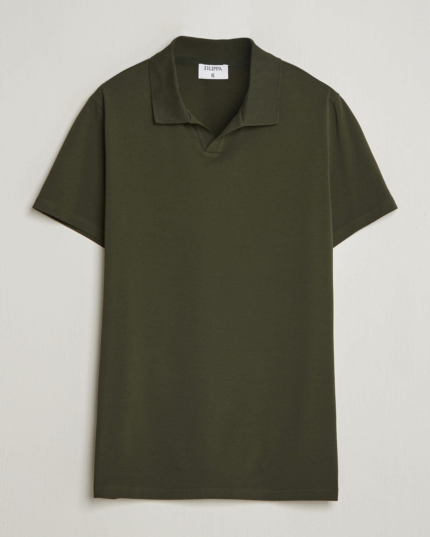 Hombres | Polos | Filippa K | Soft Lycra Polo T-Shirt Midnight Olive