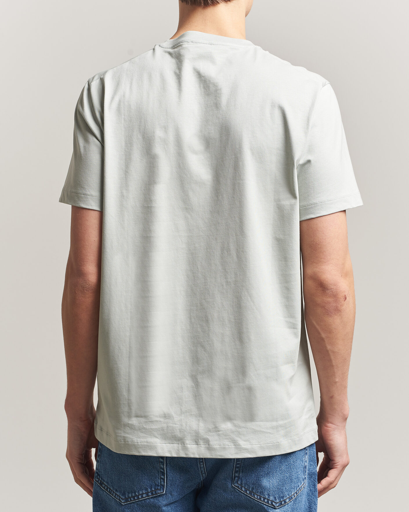 Hombres | Camisetas | Filippa K | Filip Crew Neck T-Shirt Silver Grey