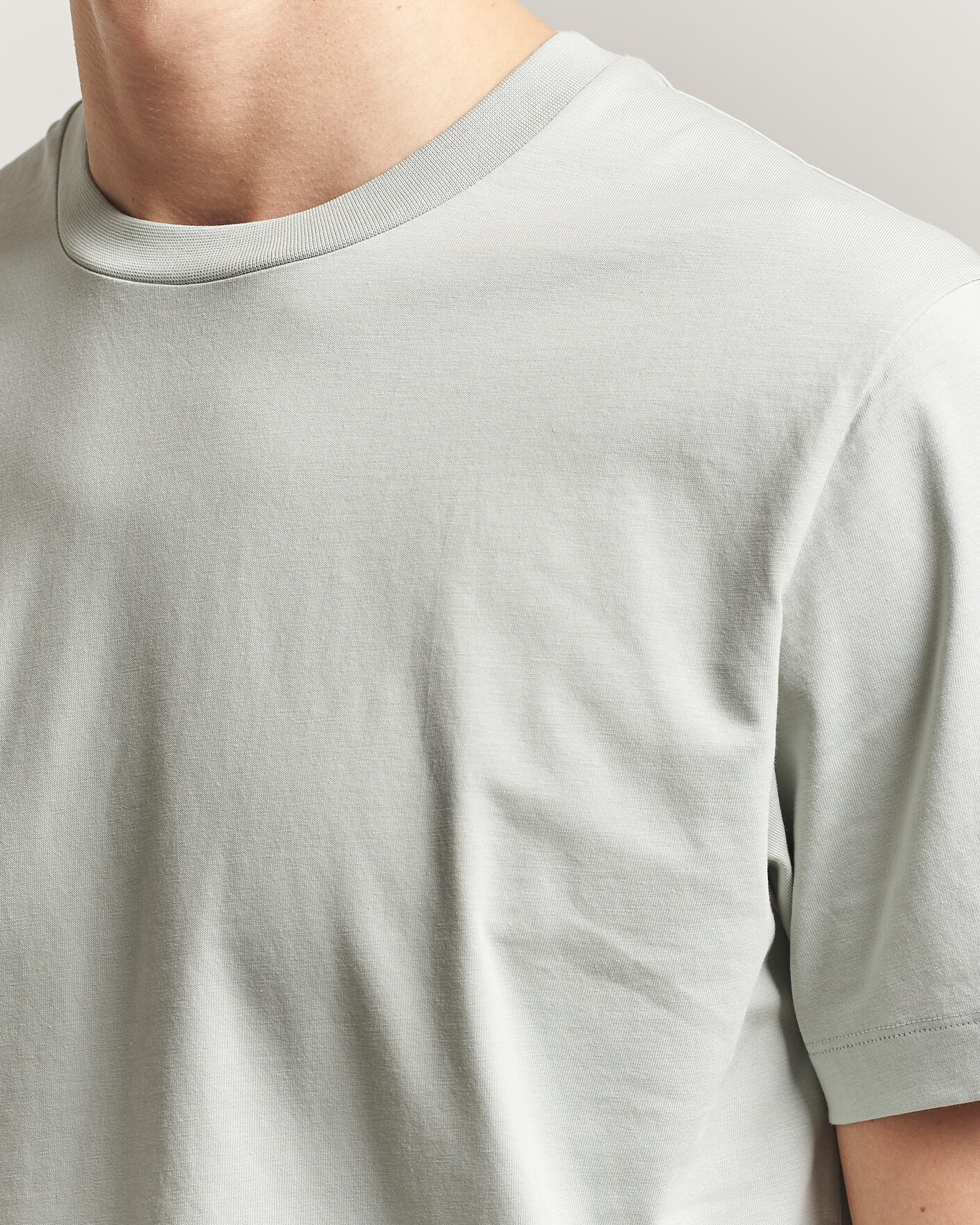 Hombres | Camisetas | Filippa K | Filip Crew Neck T-Shirt Silver Grey