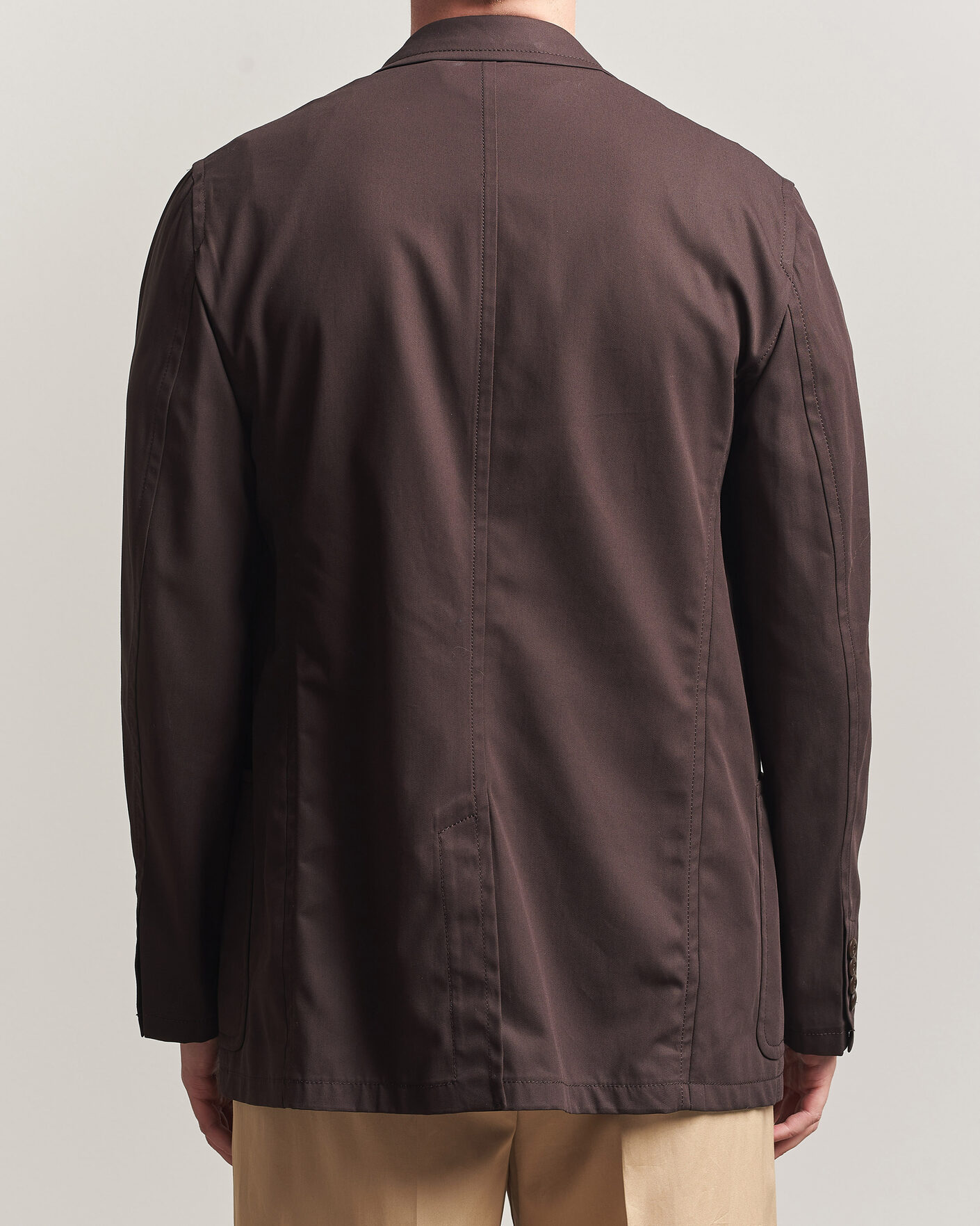 Hombres | Blazers | Filippa K | Reese Cotton Double Breasted Blazer Dark Chocolate