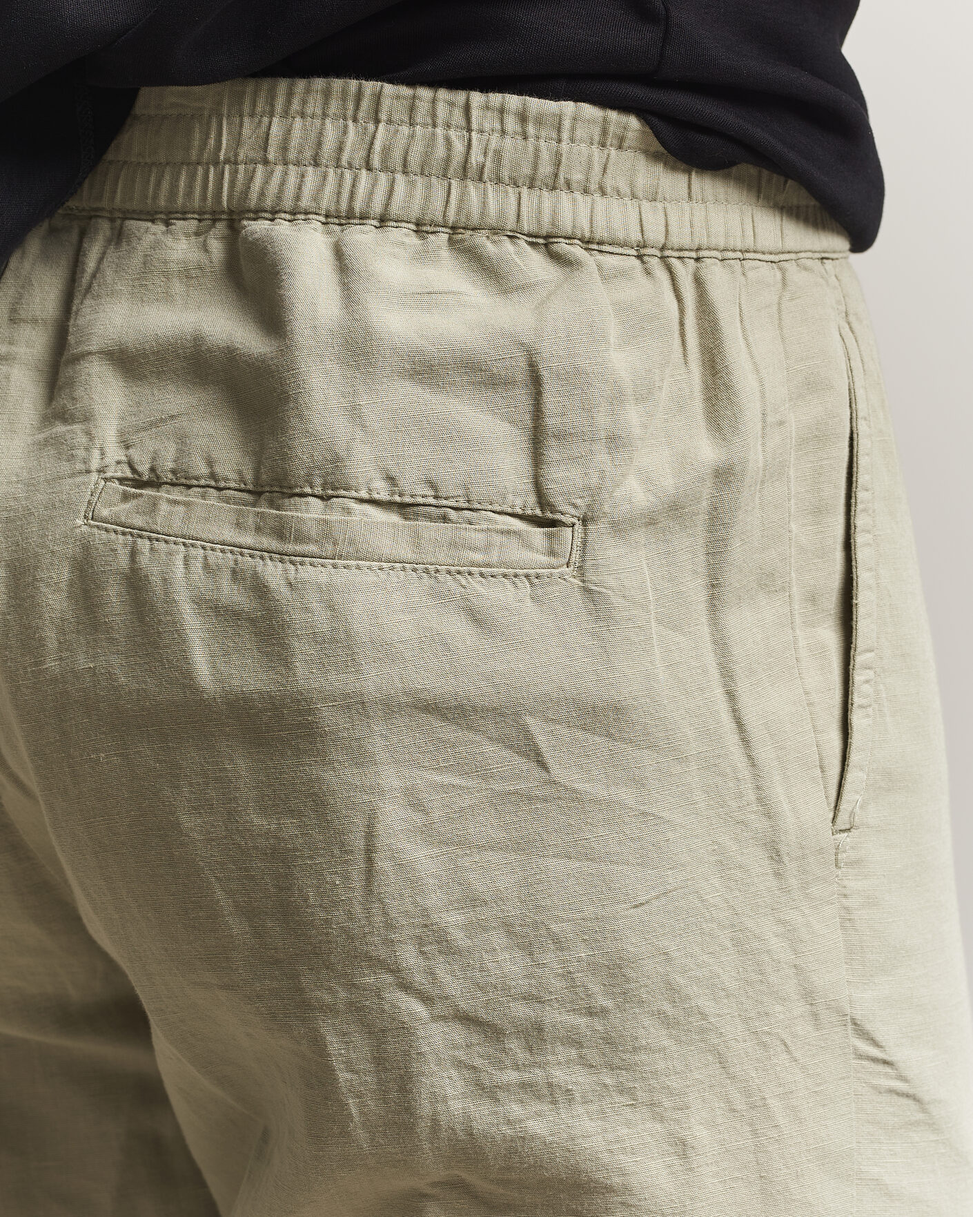 Hombres | Pantalones | Filippa K | Theo Relaxed Linen/Cotton Drawstring Trousers Light Green