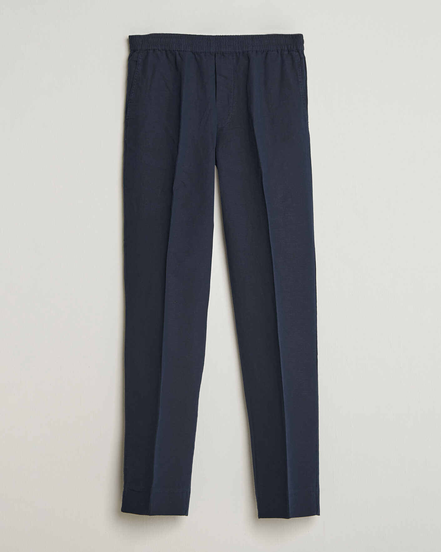 Hombres | Pantalones | Filippa K | Theo Relaxed Linen/Cotton Drawstring Trousers Navy