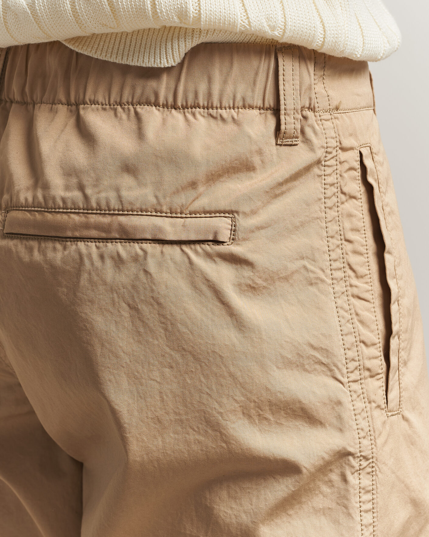 Hombres | Pantalones | Filippa K | Flynn Washed Cotton Drawstring Trousers Canvas Beige