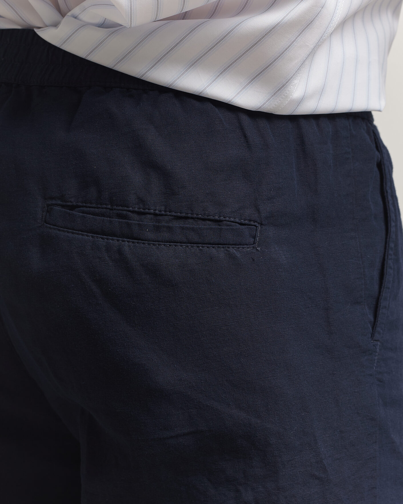 Hombres | Pantalones cortos | Filippa K | Theo Relaxed Linen/Cotton Drawstring Shorts Navy