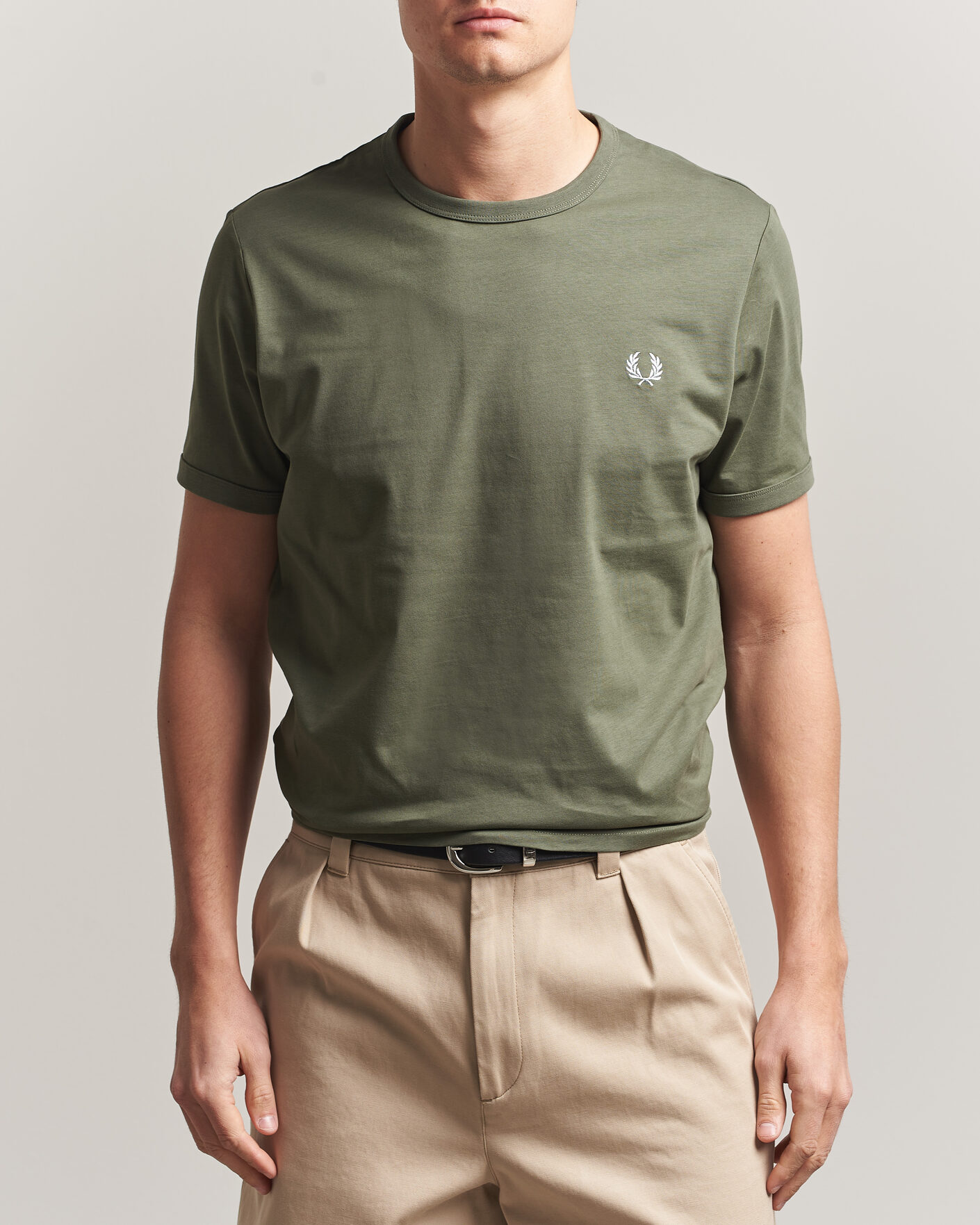 Hombres | Camisetas | Fred Perry | Ringer T-Shirt Laurel Wreath Green