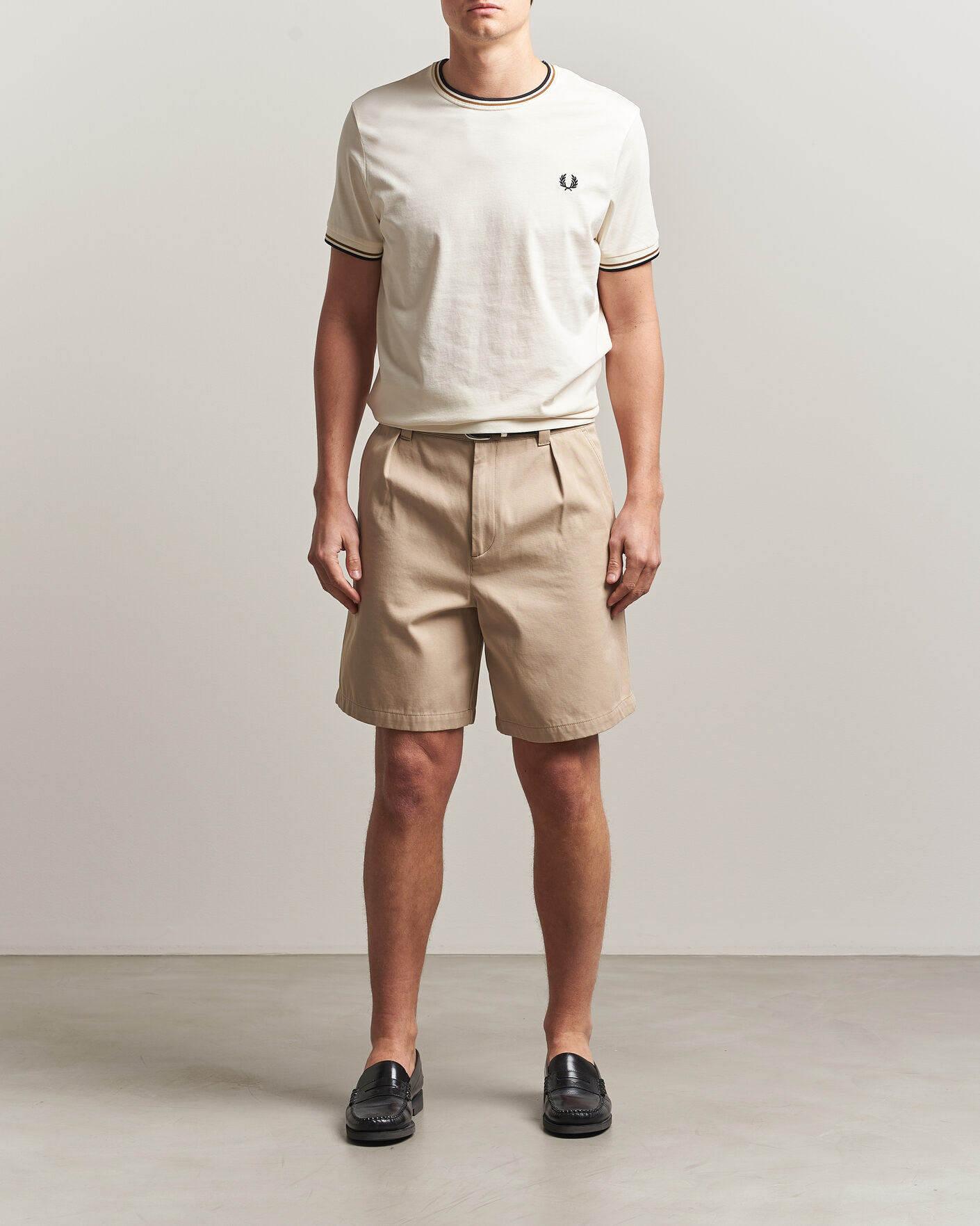 Hombres | Camisetas | Fred Perry | Twin Tipped T-Shirt Ecru