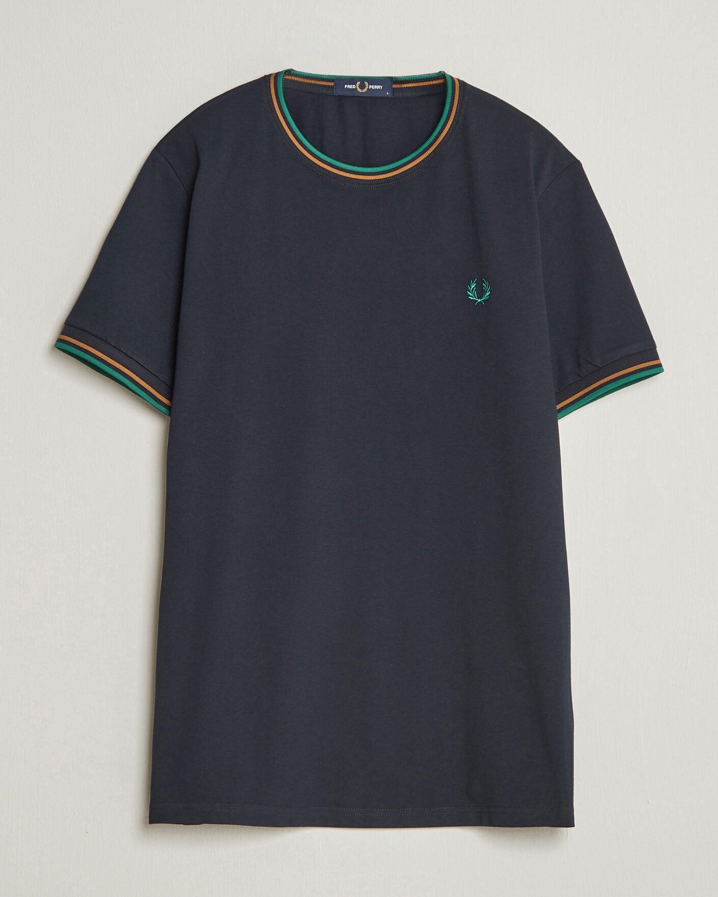 Hombres | Camisetas | Fred Perry | Twin Tipped T-Shirt Navy