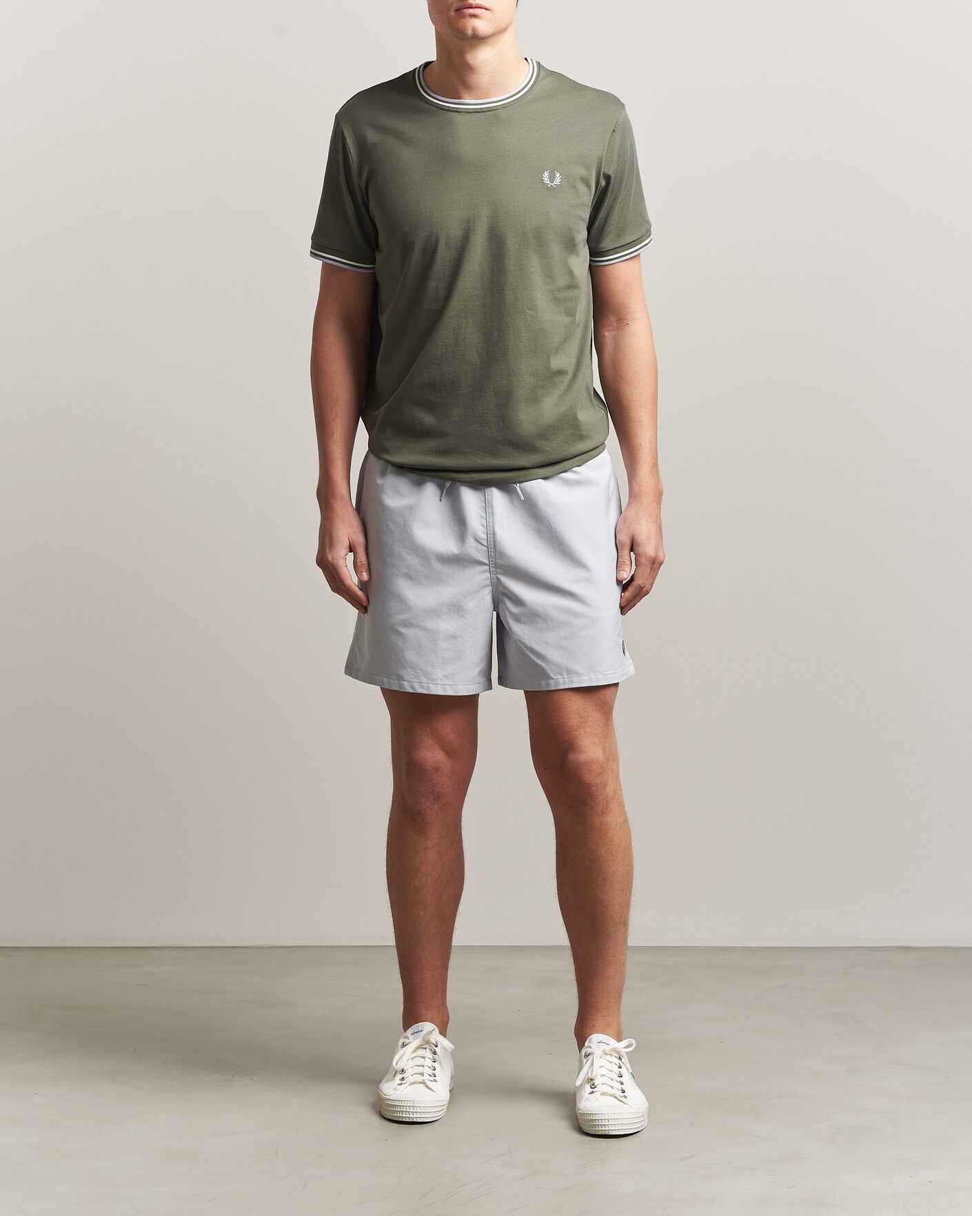 Hombres | Camisetas | Fred Perry | Twin Tipped T-Shirt Laurel Wreath Green