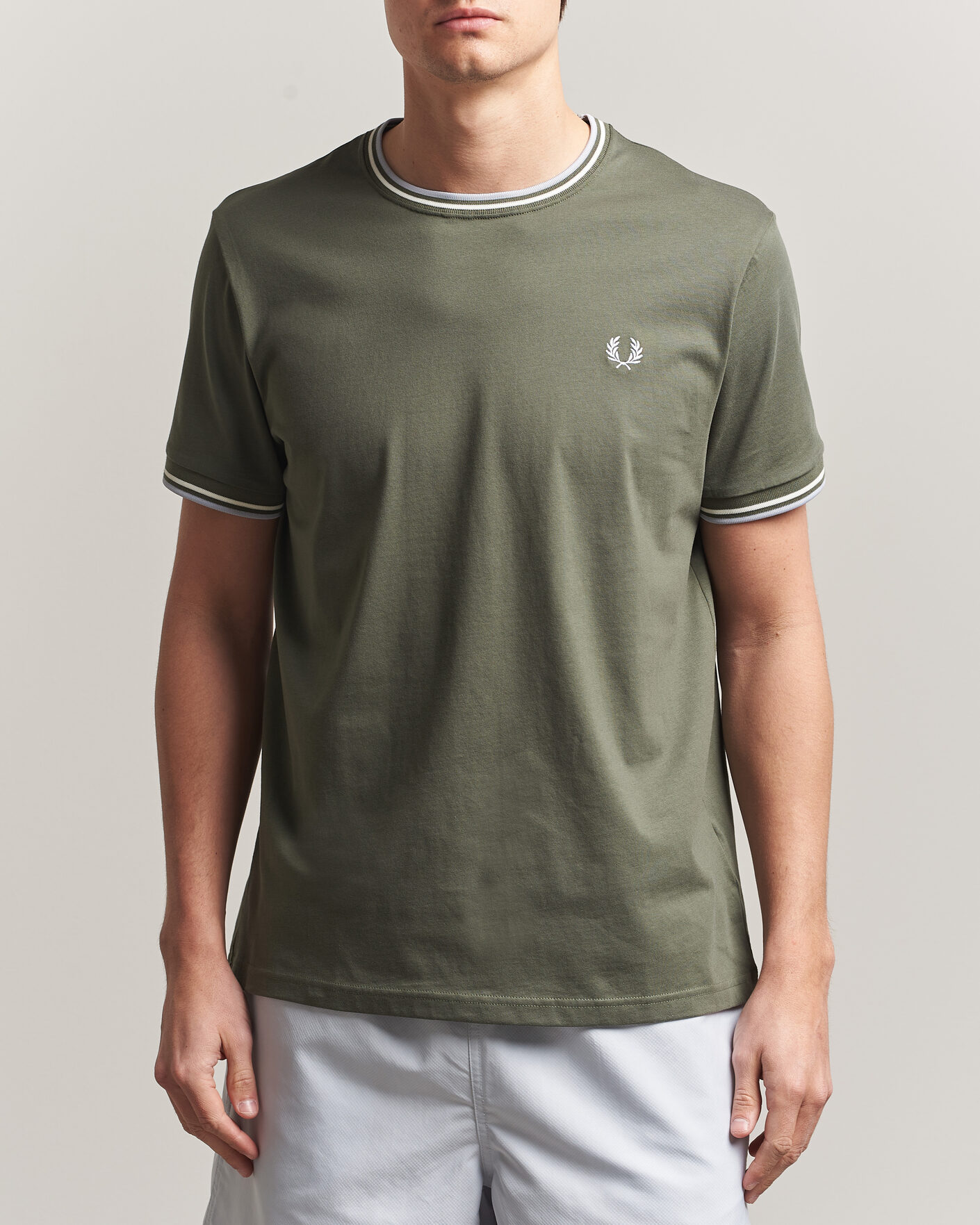 Hombres | Camisetas | Fred Perry | Twin Tipped T-Shirt Laurel Wreath Green