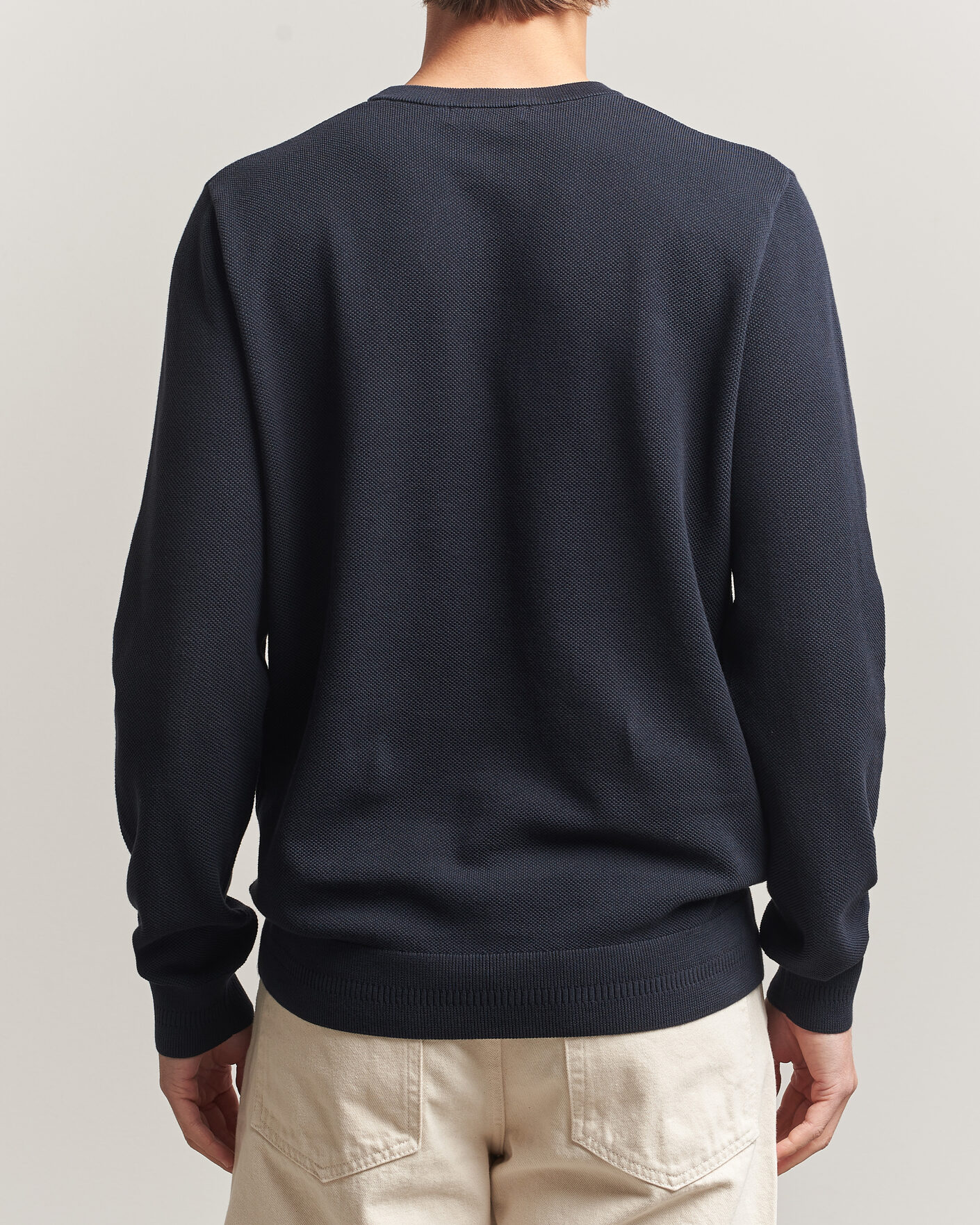 Hombres | Jerséis y prendas de punto | Fred Perry | Piqué Stitched Sweater Navy