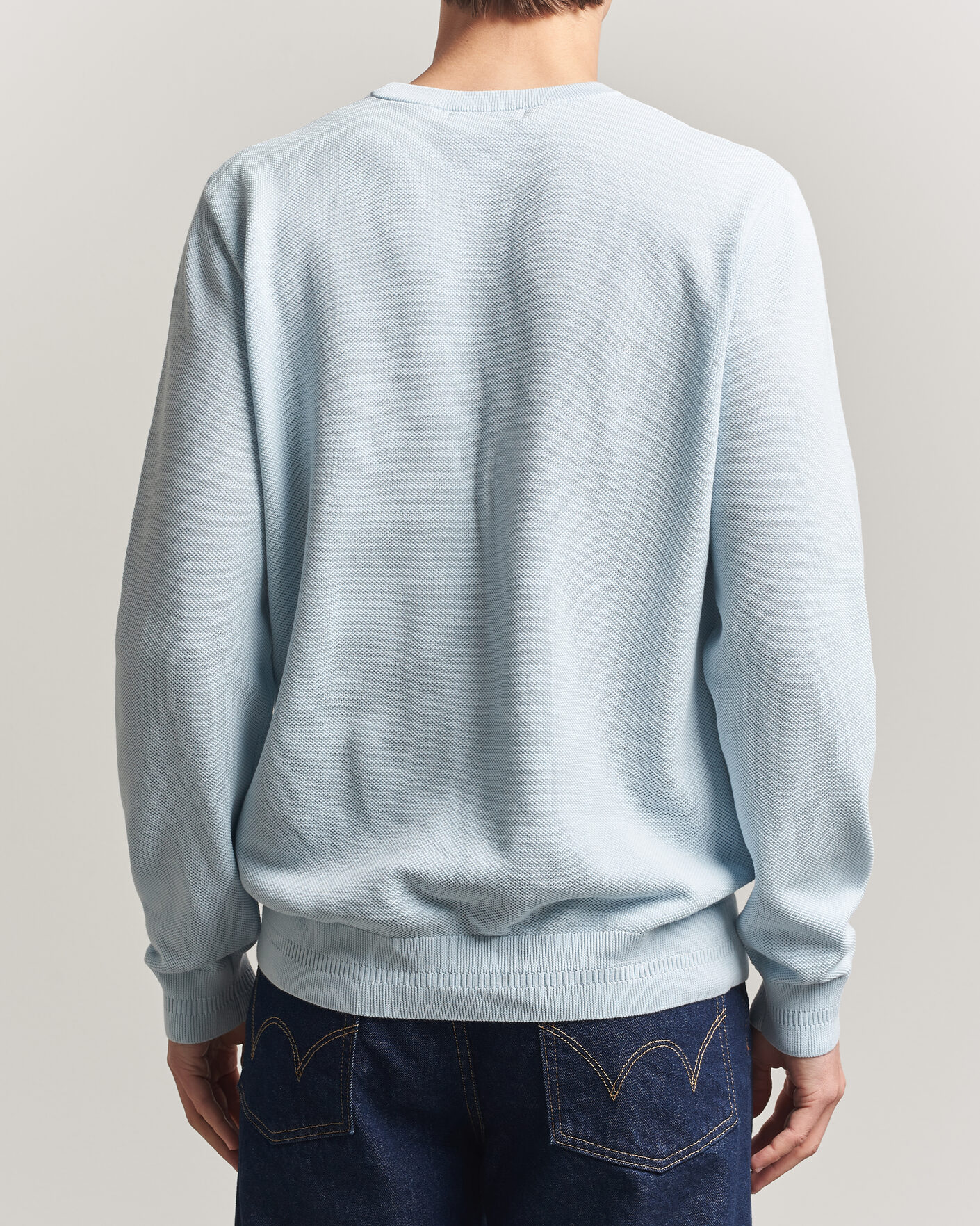 Hombres | Jerséis y prendas de punto | Fred Perry | Piqué Stitched Sweater Light Ice