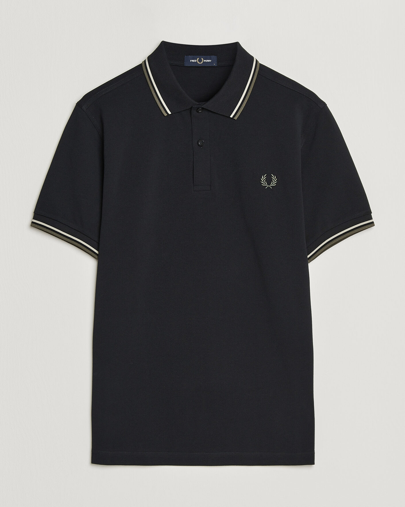 Hombres | Polos | Fred Perry | Twin Tipped Polo Shirt Black