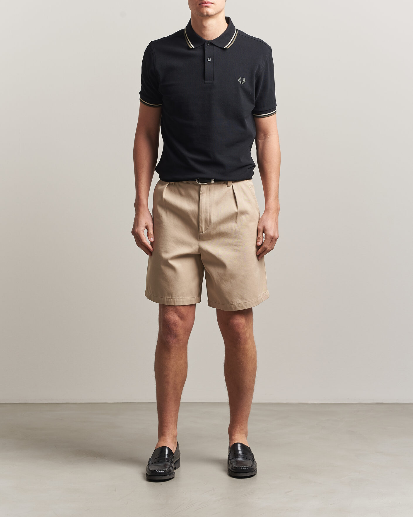 Hombres | Polos | Fred Perry | Twin Tipped Polo Shirt Black