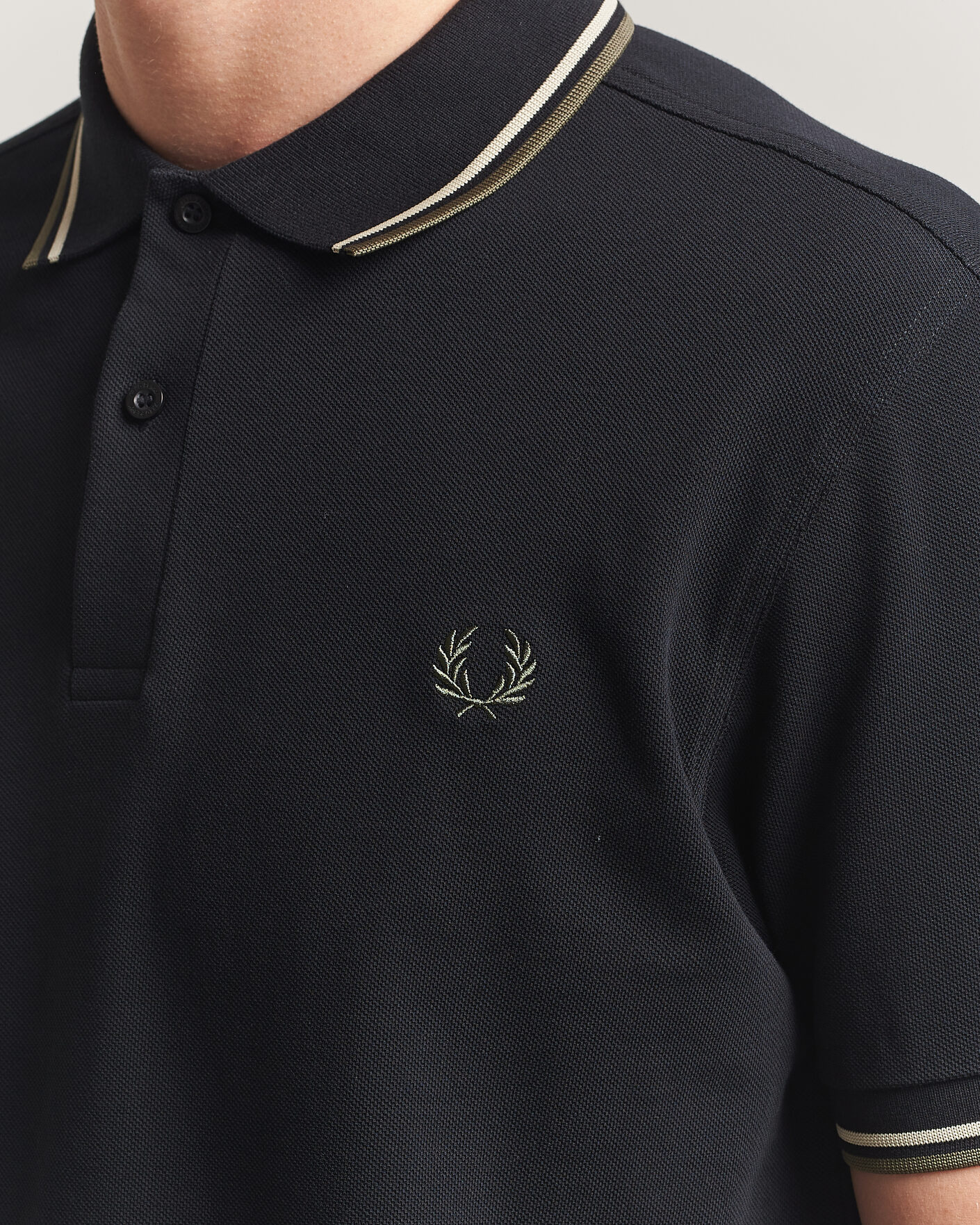 Hombres | Polos | Fred Perry | Twin Tipped Polo Shirt Black