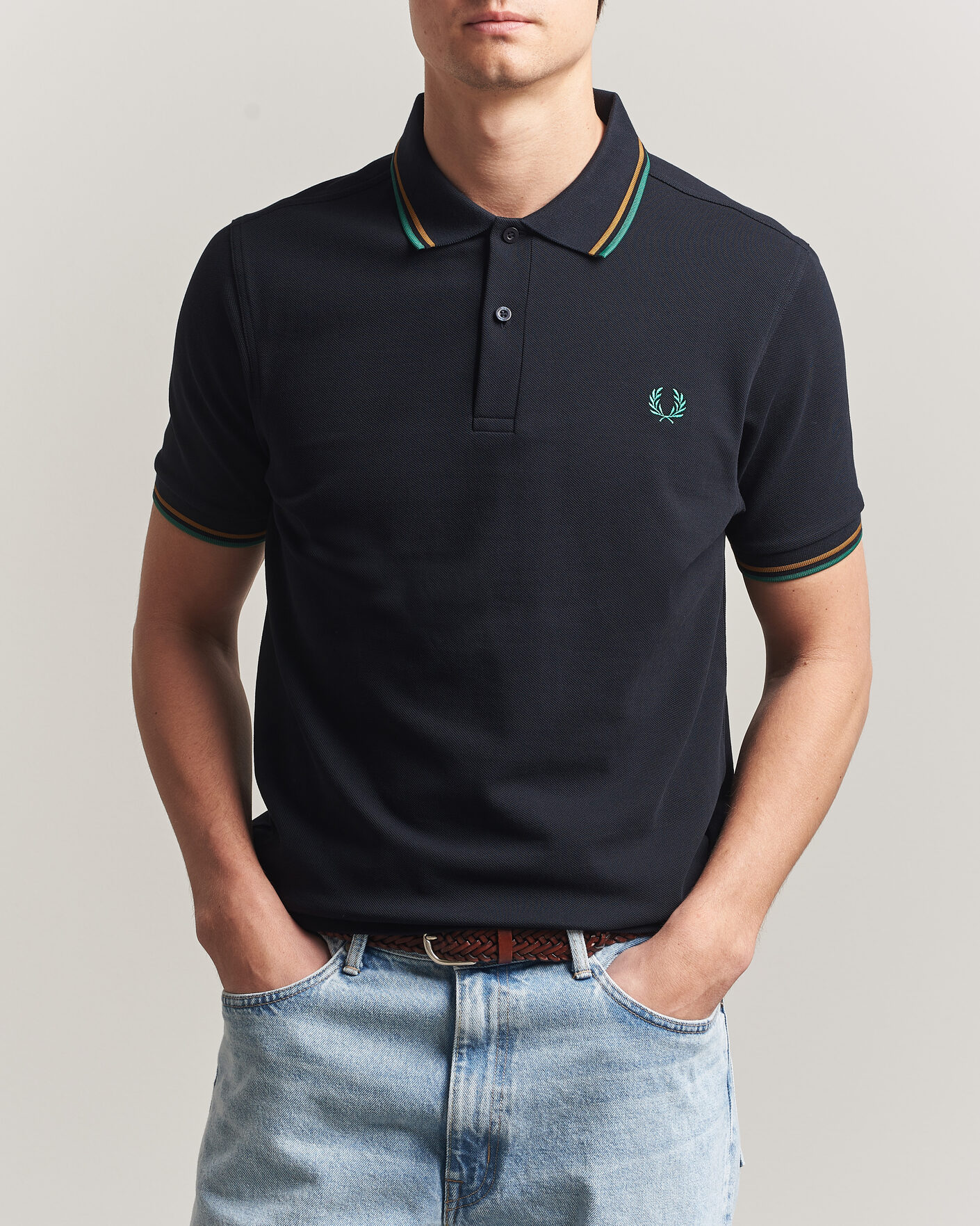 Hombres | Polos | Fred Perry | Twin Tipped Polo Shirt Navy