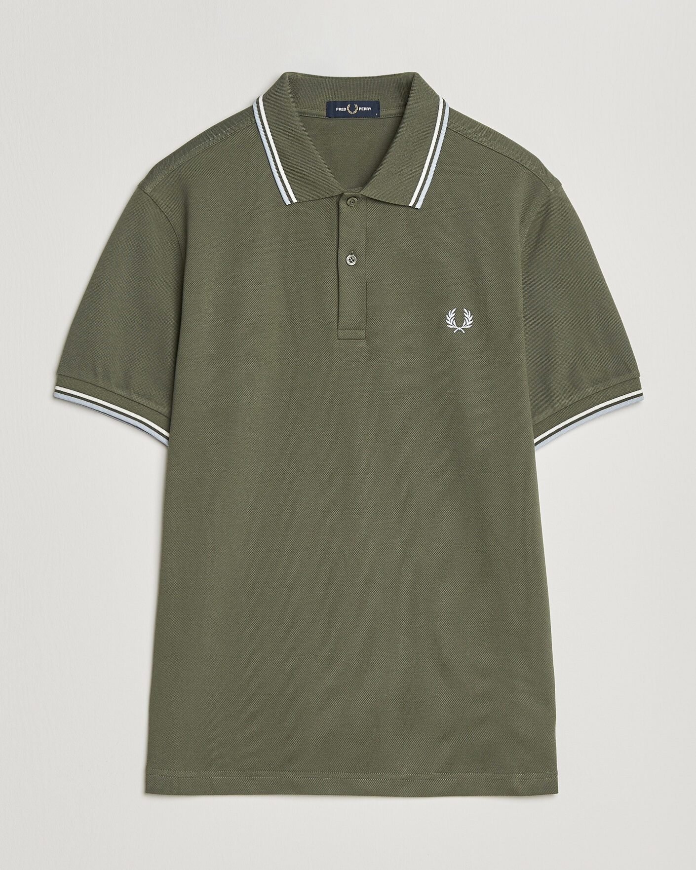 Hombres | Polos | Fred Perry | Twin Tipped Polo Shirt Laurel Wreath Green