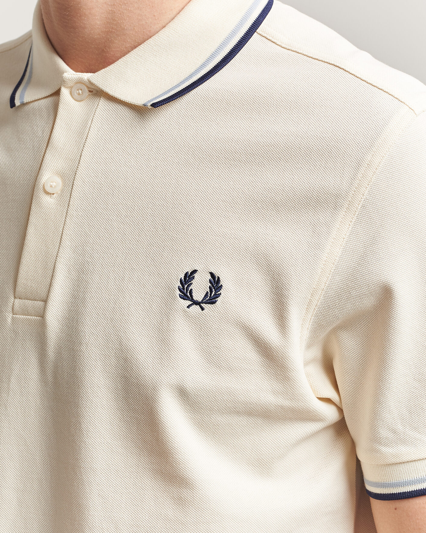 Hombres | Polos | Fred Perry | Twin Tipped Polo Shirt Ecru