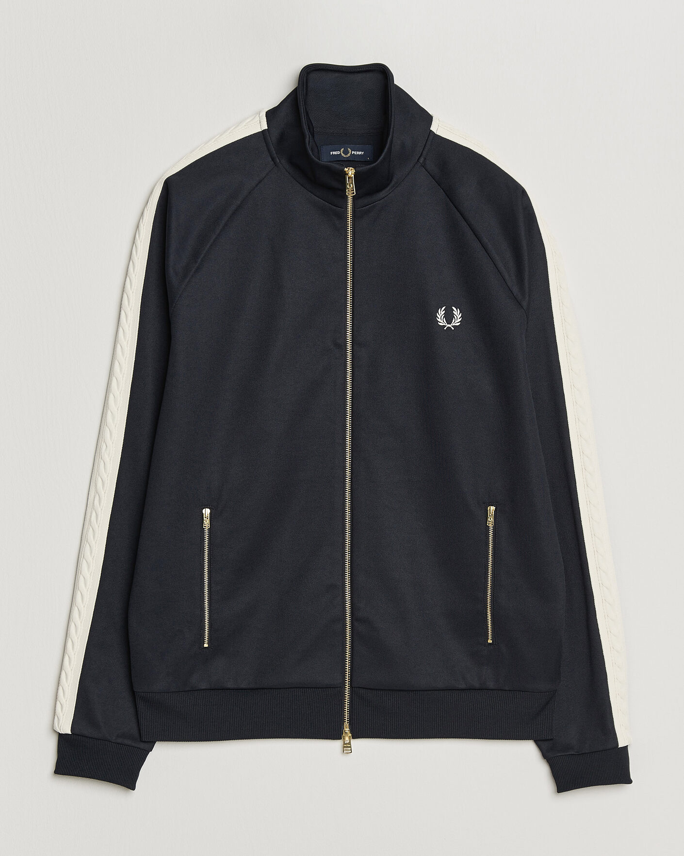 Hombres | Jerséis y prendas de punto | Fred Perry | Cable Taped Track Jacket Navy