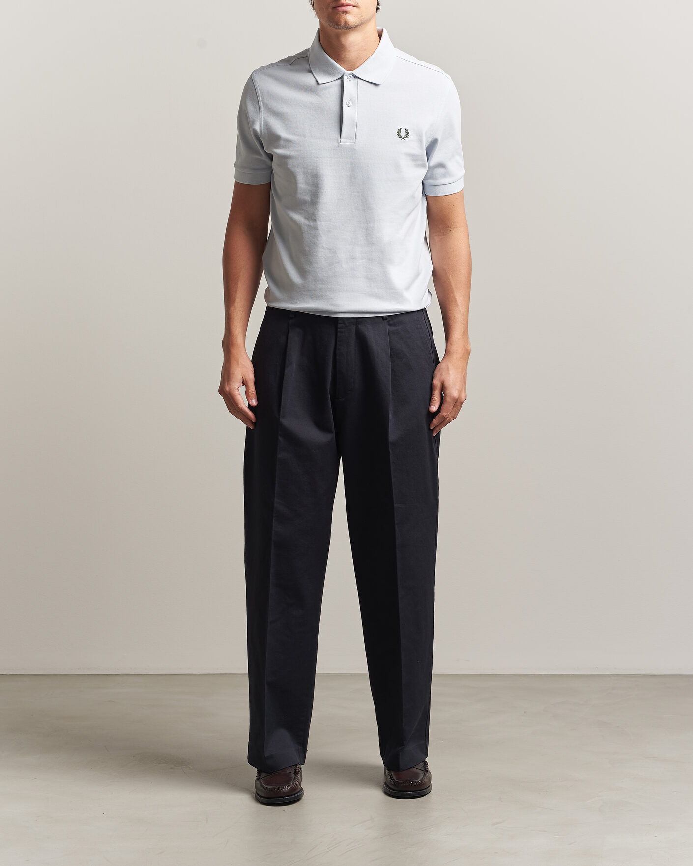 Hombres | Polos | Fred Perry | Plain Polo Shirt Dusty Blue
