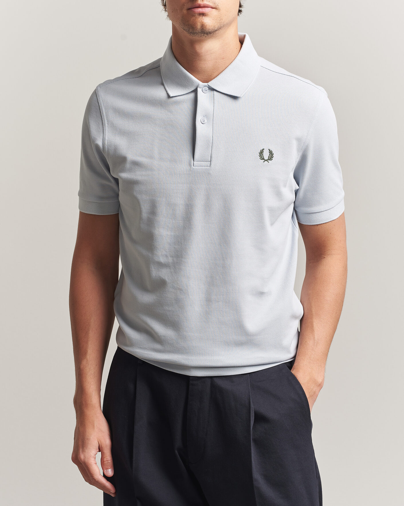 Hombres | Polos | Fred Perry | Plain Polo Shirt Dusty Blue