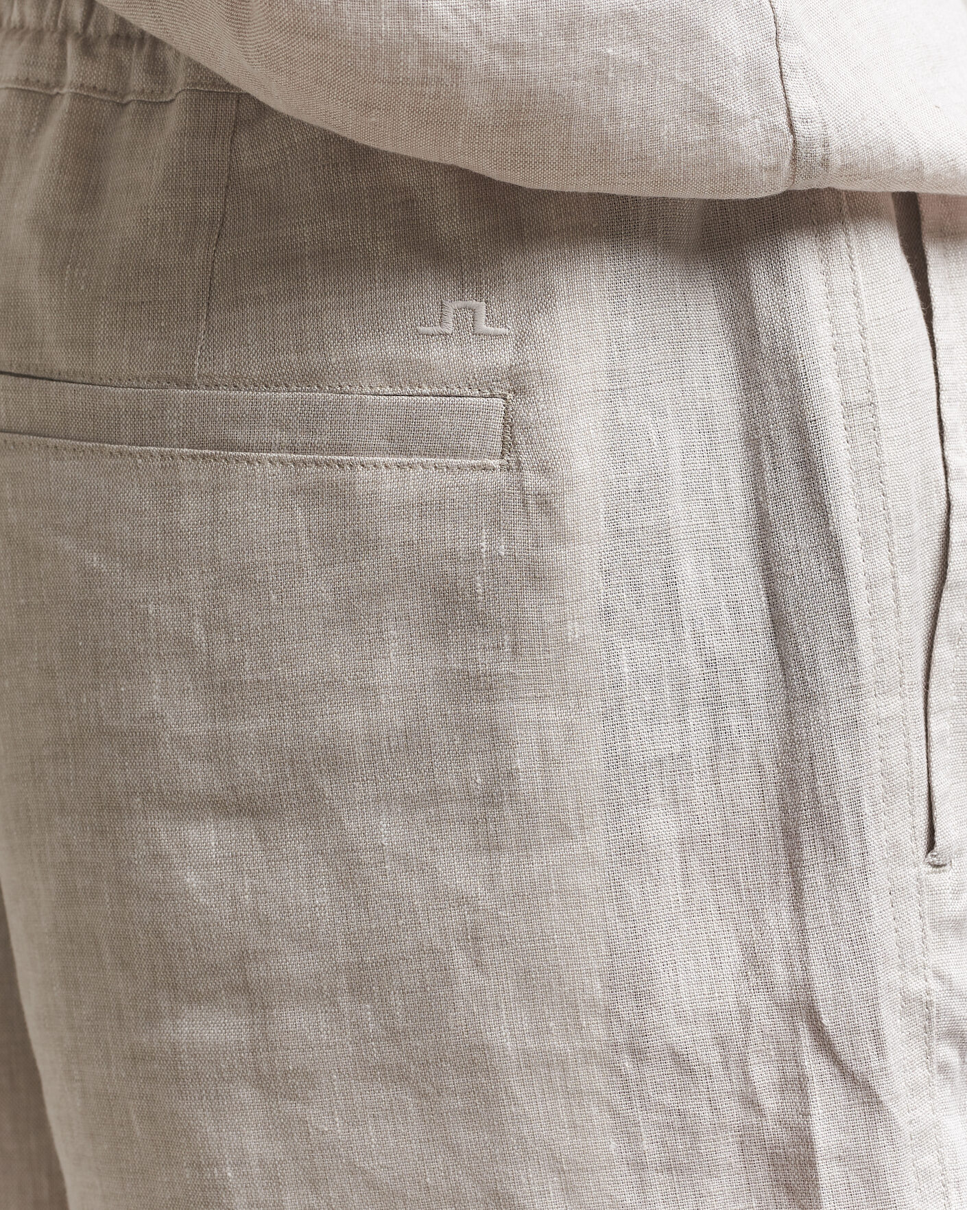 Hombres | Pantalones cortos | J.Lindeberg | Joff Linen Drawstring Shorts Moonbeam