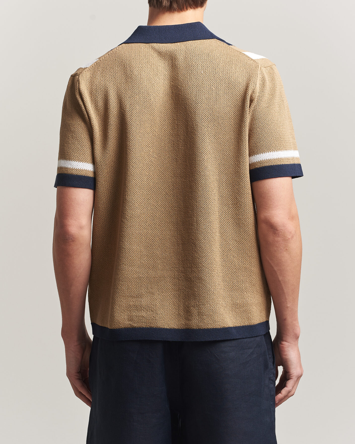 Hombres | Camisas | J.Lindeberg | Remus Knitted Resort Shirt Kelp