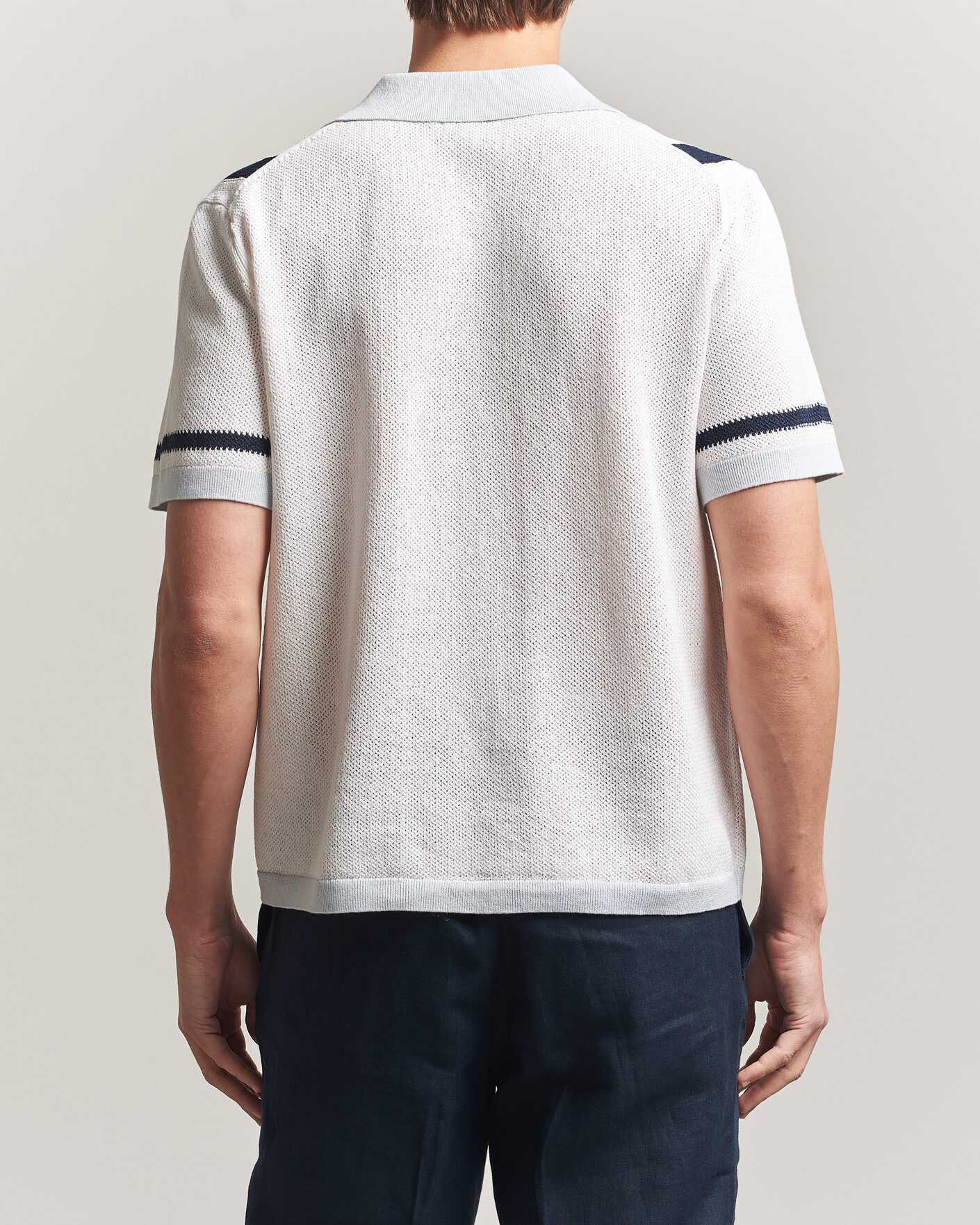 Hombres | Camisas | J.Lindeberg | Remus Knitted Resort Shirt Skywriting
