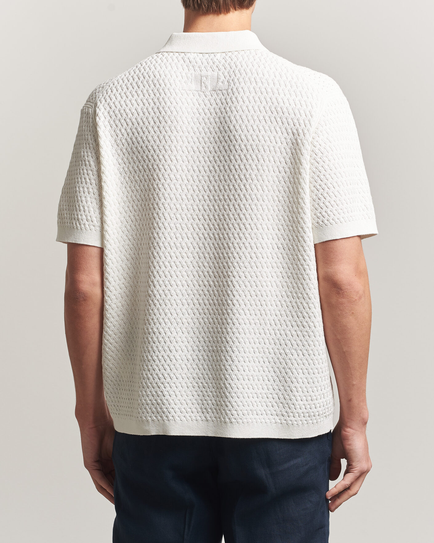 Hombres | Polos | J.Lindeberg | Jacques Structured Knitted Polo Tofu