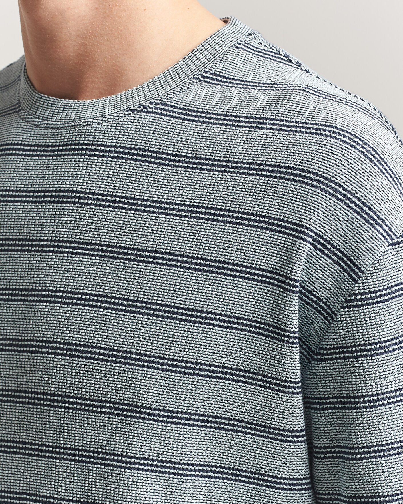 Hombres | Camisetas | J.Lindeberg | Jose Jacquard T-Shirt Estate Blue