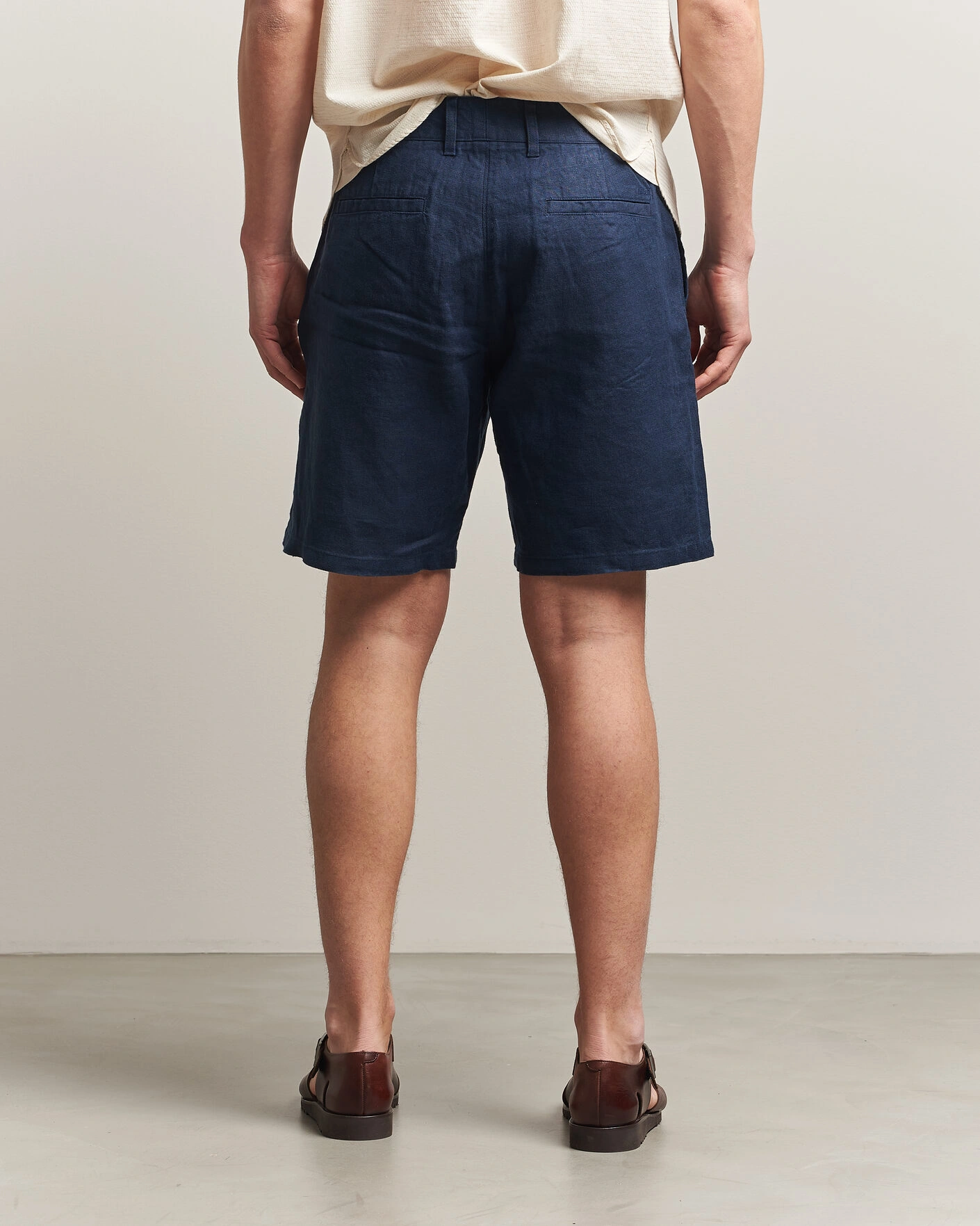 Hombres | Pantalones cortos | NN07 | Aden Linen Shorts Navy Blue